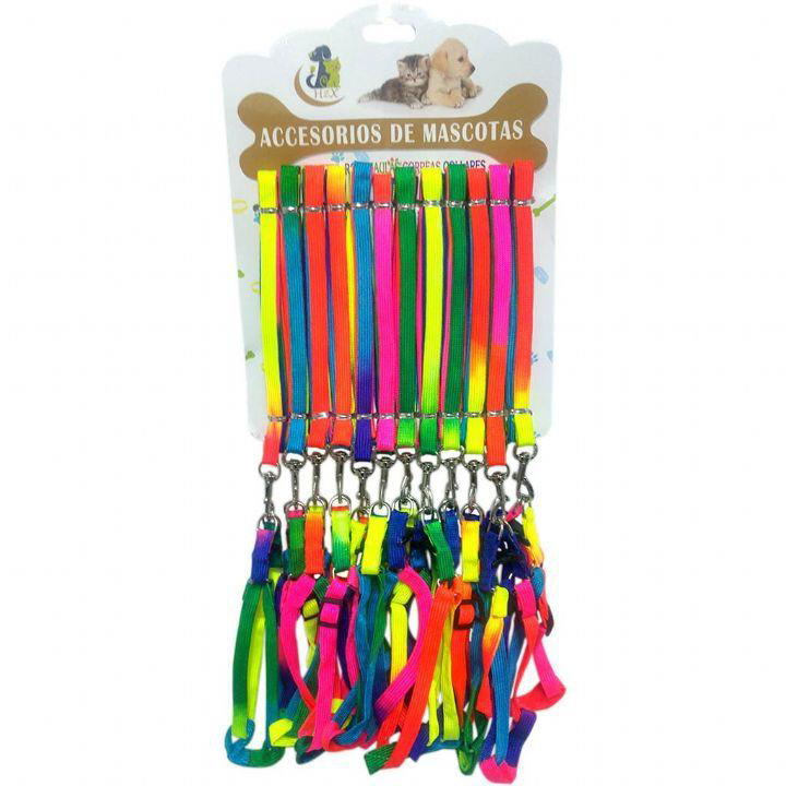 Maxi Life Kedi Köpek Gezdirmeli Gögüs Tasma Set Gökkuşagı