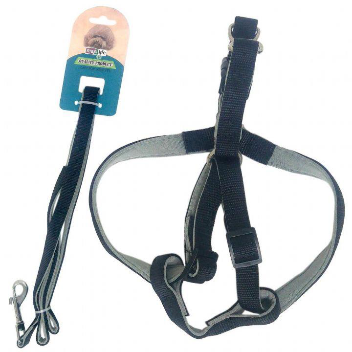 Maxi Life Köpek Gezdirmeli Gögüs Tasması Y.Doku 25 mmX120 cm