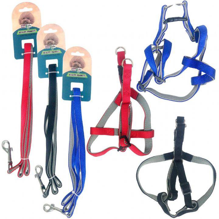 Maxi Life Köpek Gezdirmeli Gögüs Tasması Y.Doku 25 mmX120 cm