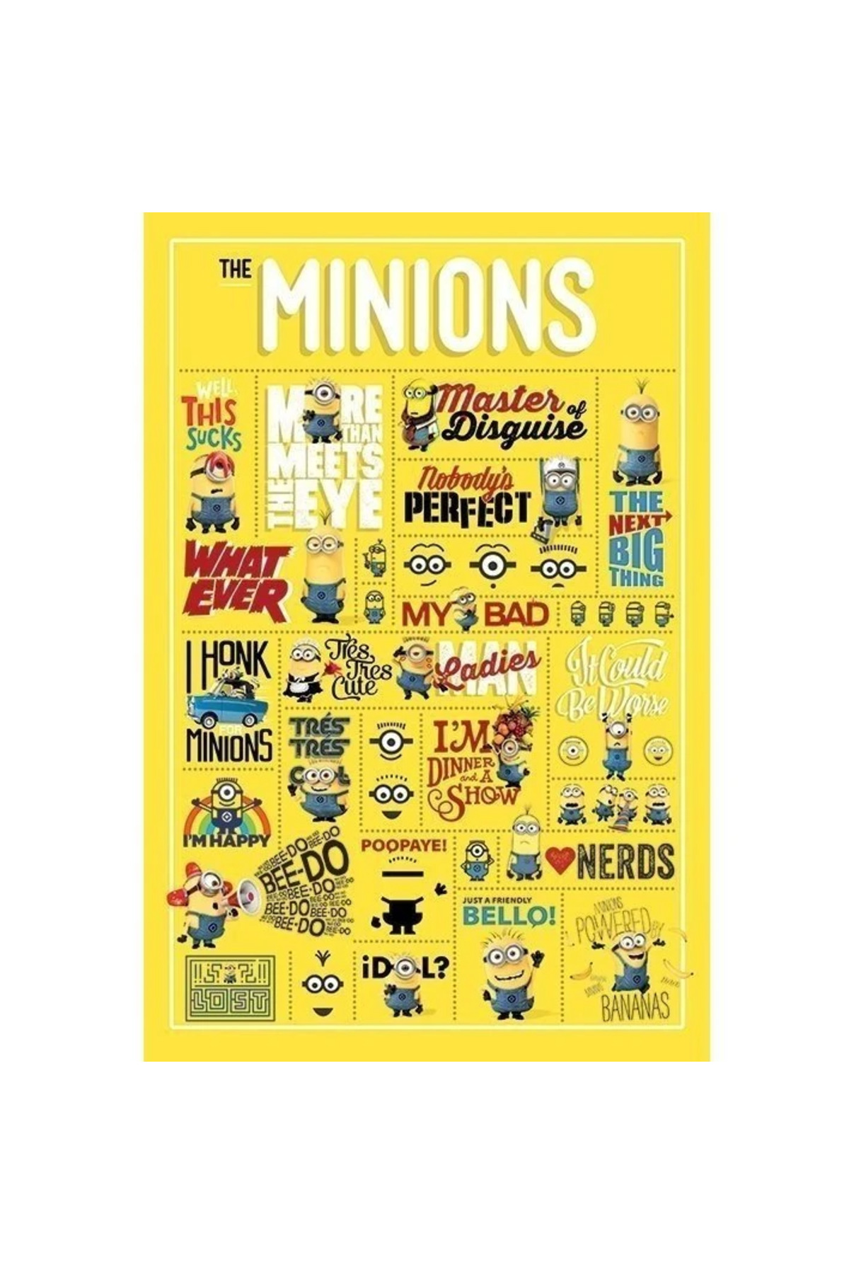 Maxi Poster Despicable Me Infographic