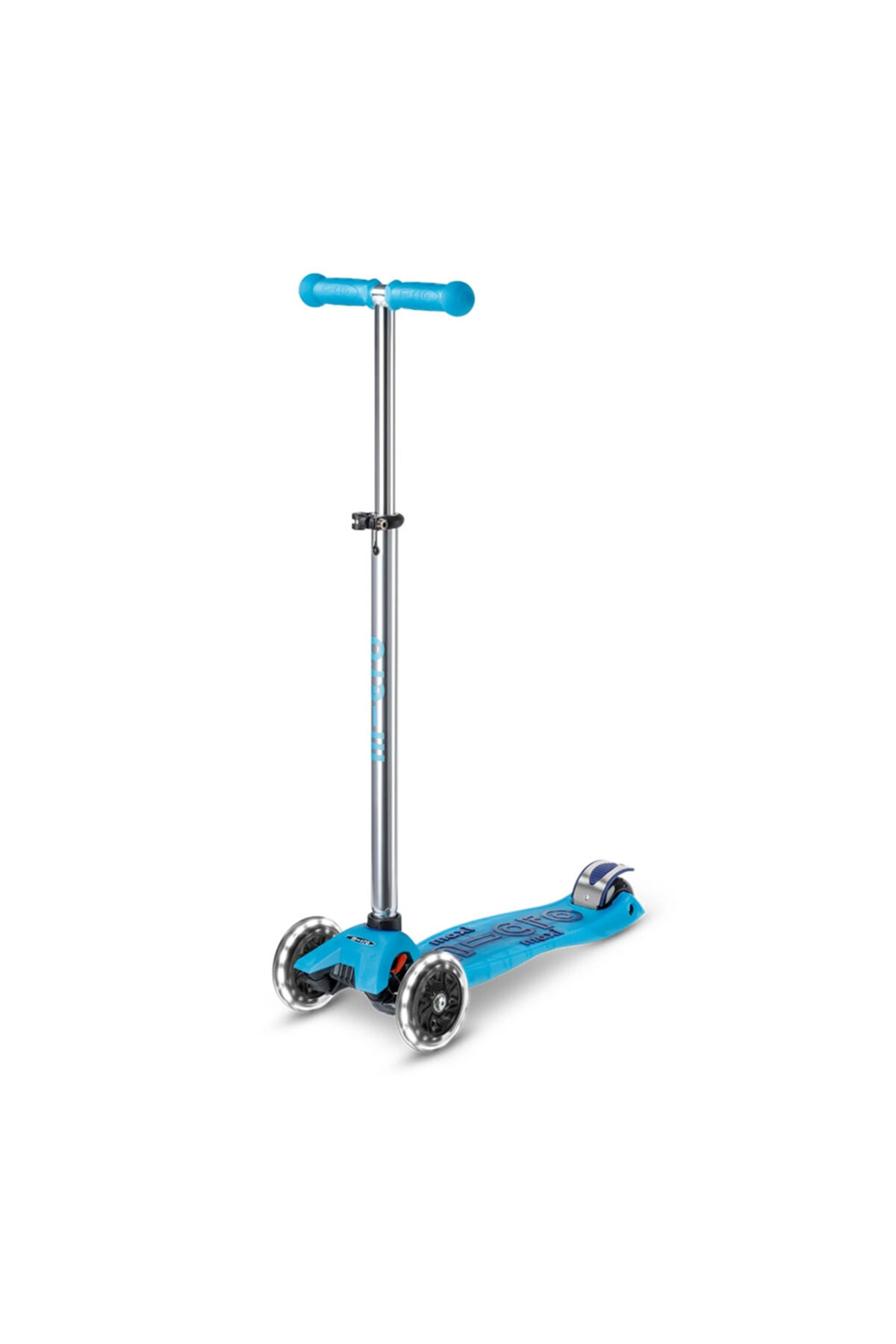 Micro Maxi Scooter Deluxe Glow Led Plus Crystal Blue Mmd377