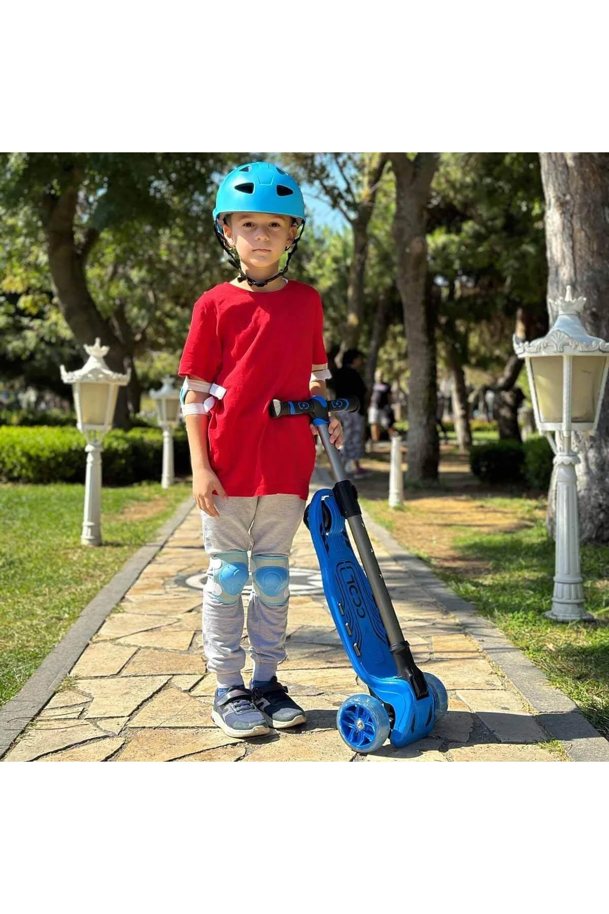 Maxi Twist Işıklı Scooter Mavi