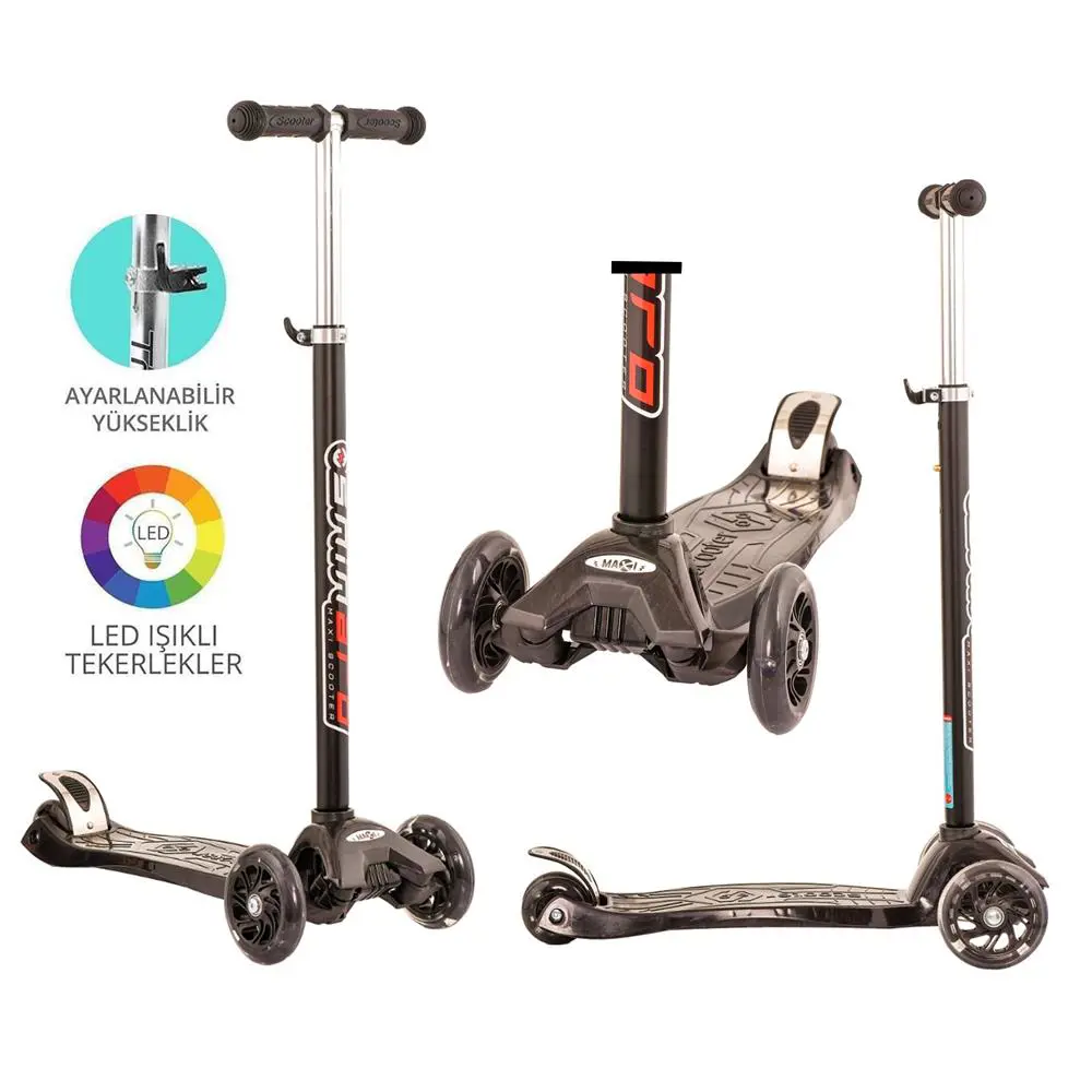MAXİ TWİST IŞIKLI SCOOTER SİYAH Fiyatı, Yorumları ve Özellikleri
