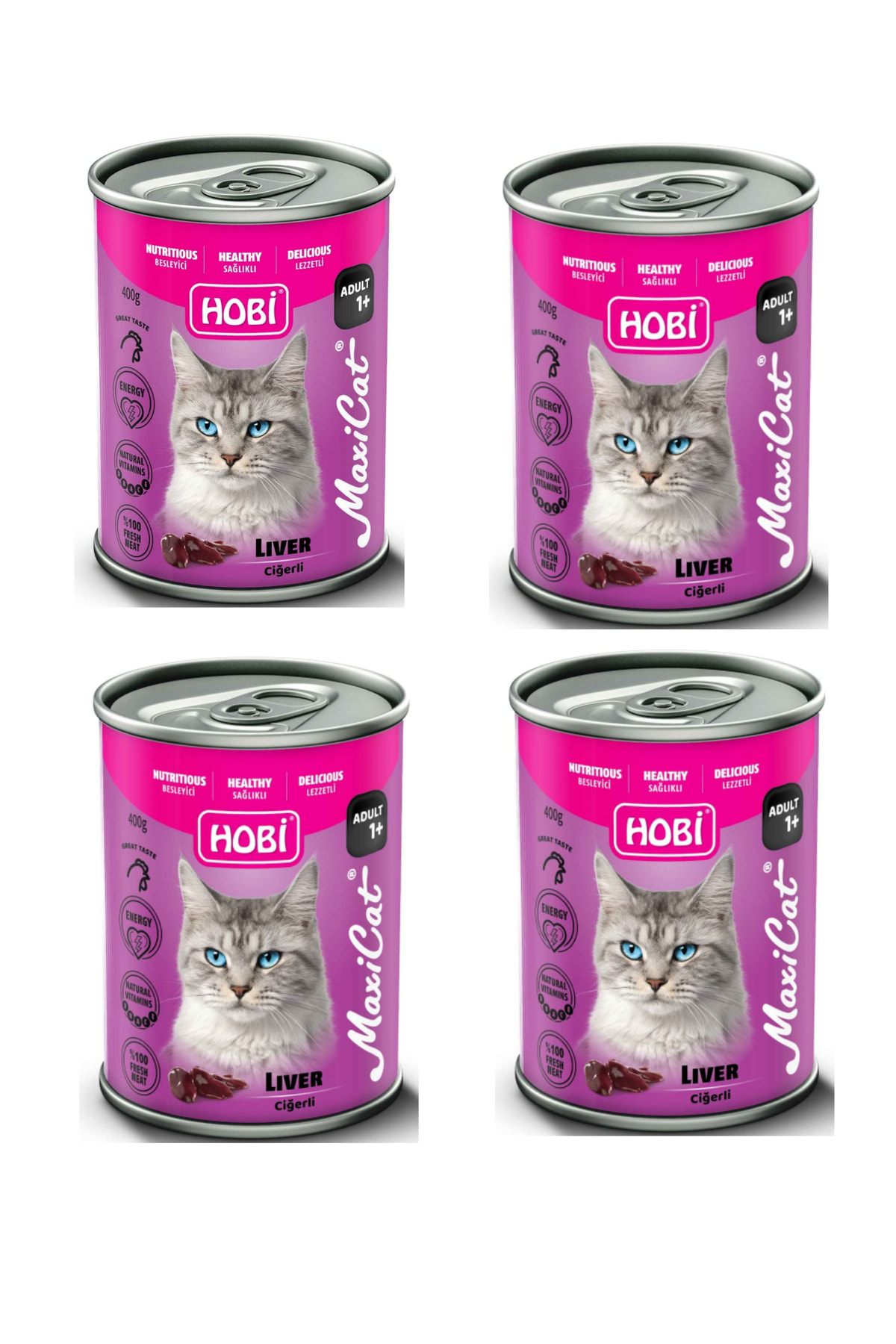 Hobi Maxicat Ciğerli Kedi Konserve 400 Gr X 4 Adet Hobi Maxicat Ciğerli Kedi Konserve 400 Gr X 4 Adet