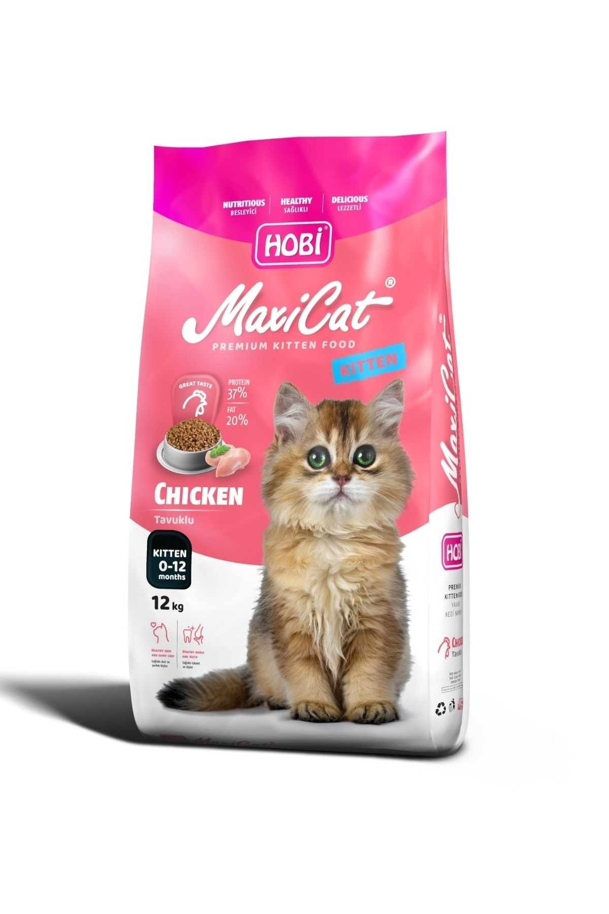 Hobi Maxicat Kitten Tavuklu Yavru Kedi Maması 12Kg