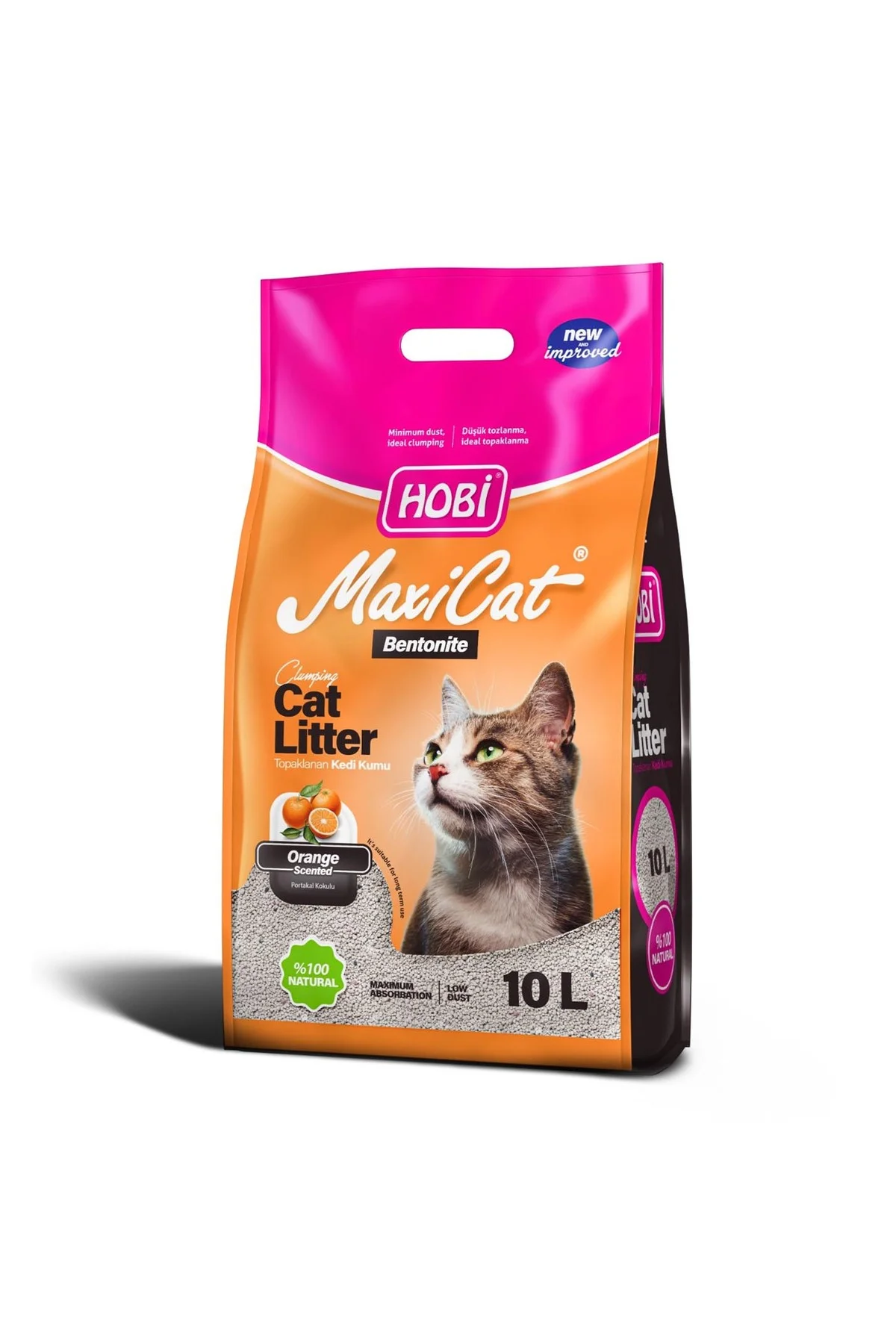 Maxicat Portakal Kokulu Bentonit Kedi Kumu 10 L | Süper Emicilik ve Ferah Koku Maxicat Portakal Kokulu Bentonit Kedi Kumu 10 L | Süper Emicilik ve Ferah Koku