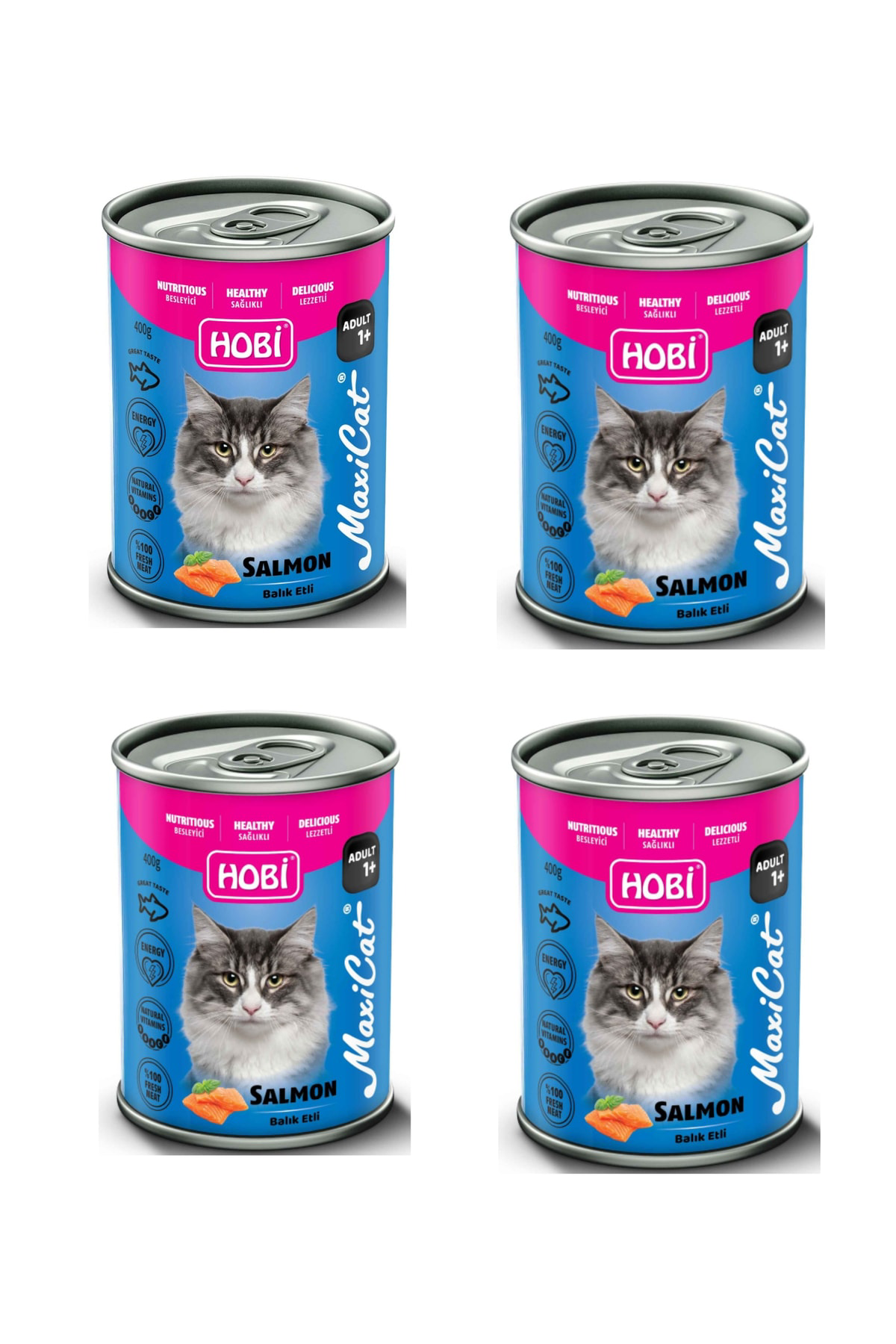 Hobi Maxicat Somonlu Kedi Konserve 400 Gr X 4 Adet