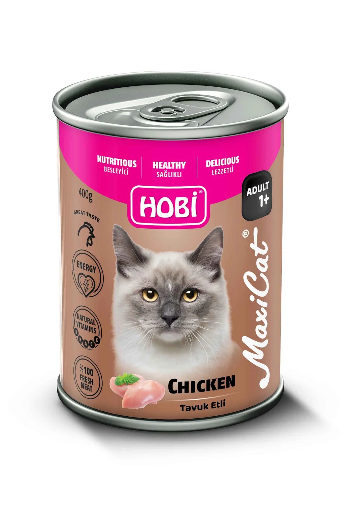 Maxicat Tavuklu Yetişkin Kedi Konservesi 400 Gr x 6 Adet - Taurin