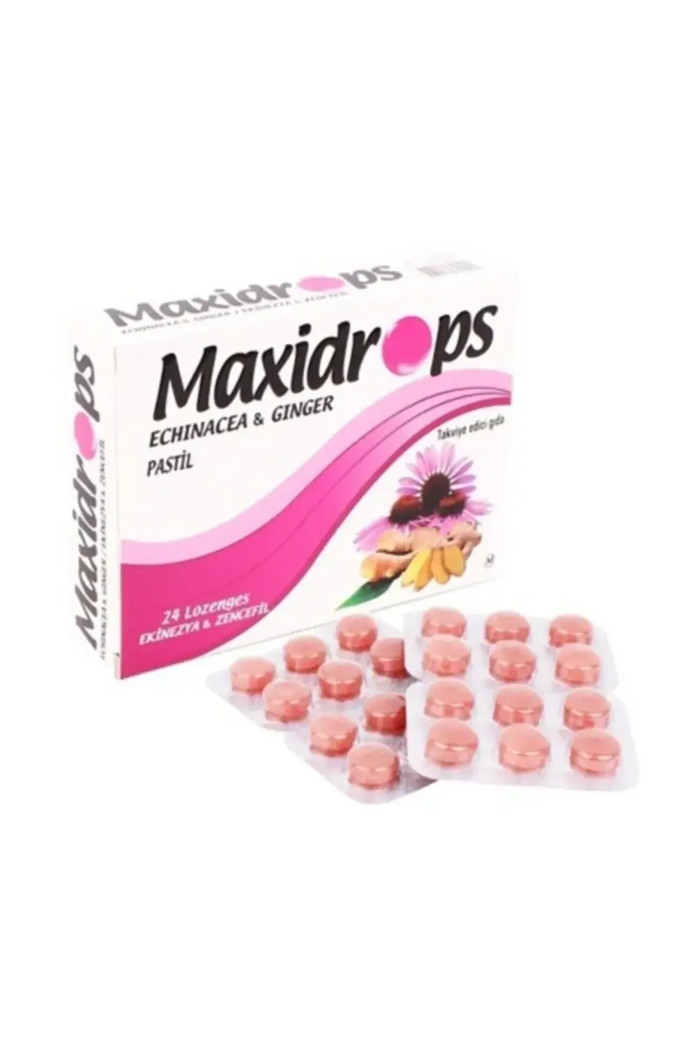 Maxıdrops Ekinezya Zencefil 24 Pastıl