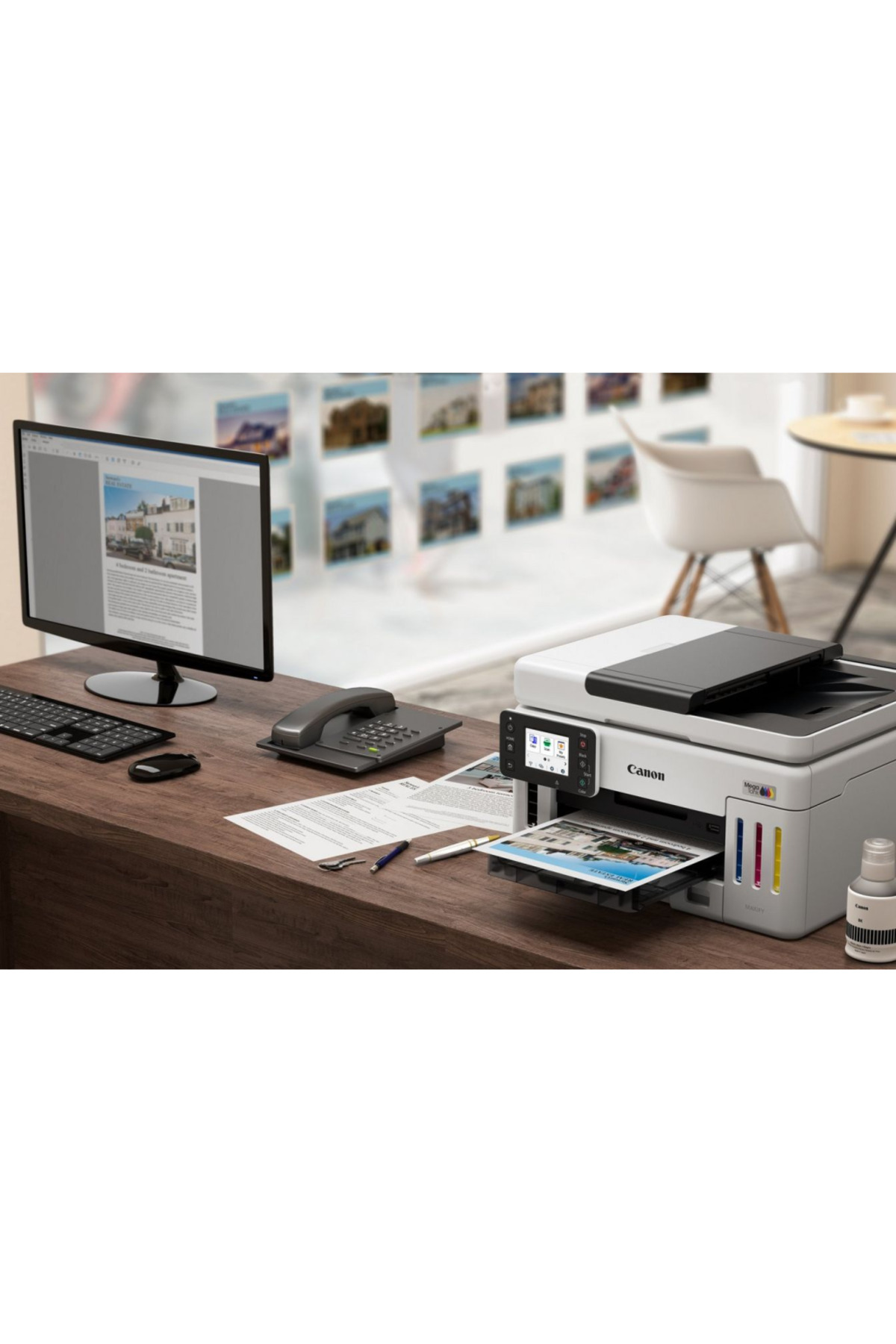 MAXIFY GX6140, RENKLİ, MÜREKKEP MEGA TANKLI, YAZICI, TARAYICI, Wİ