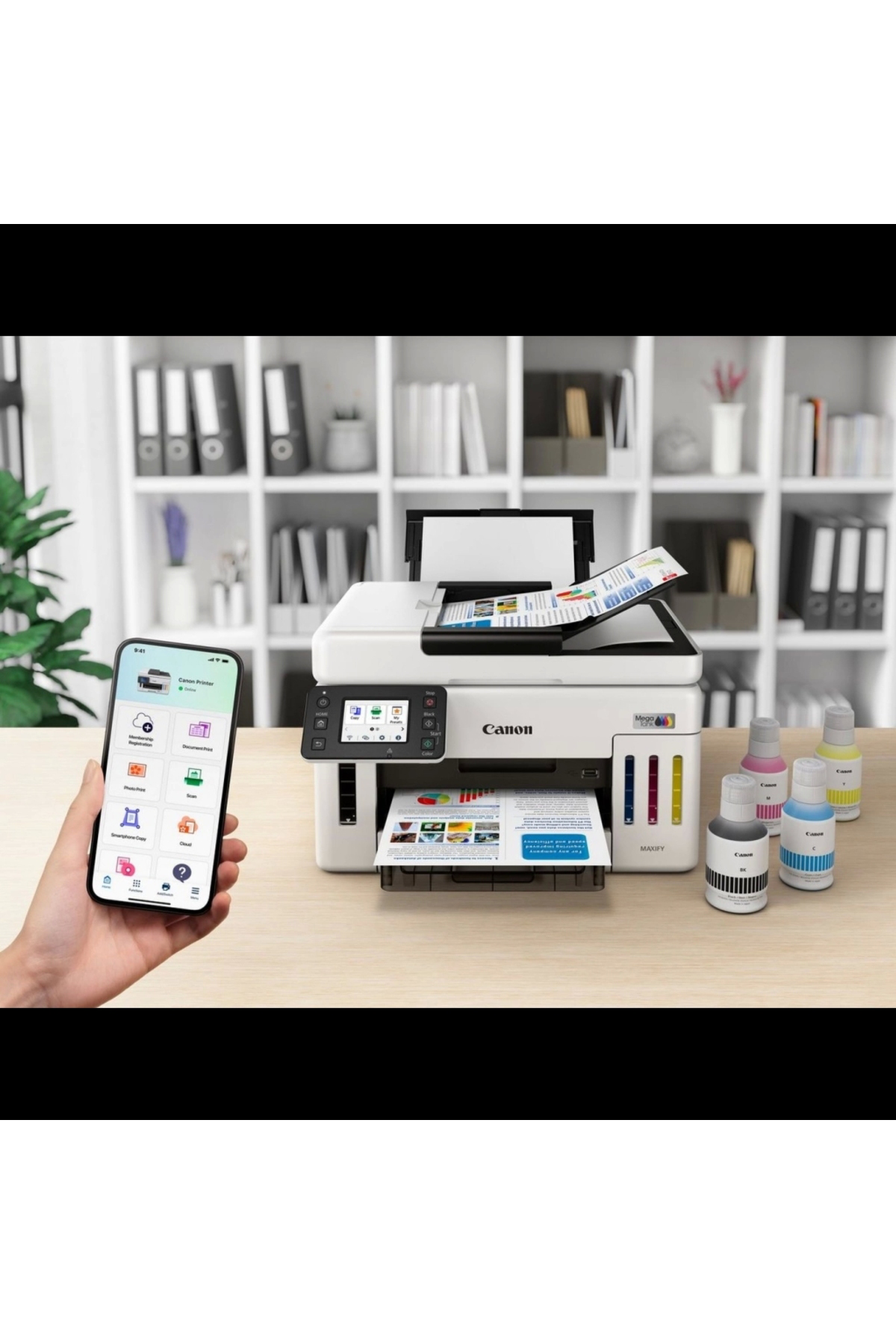 Maxıfy Gx6140, Renkli, Mürekkep Mega Tanklı, Yazıcı, Tarayıcı, Wi