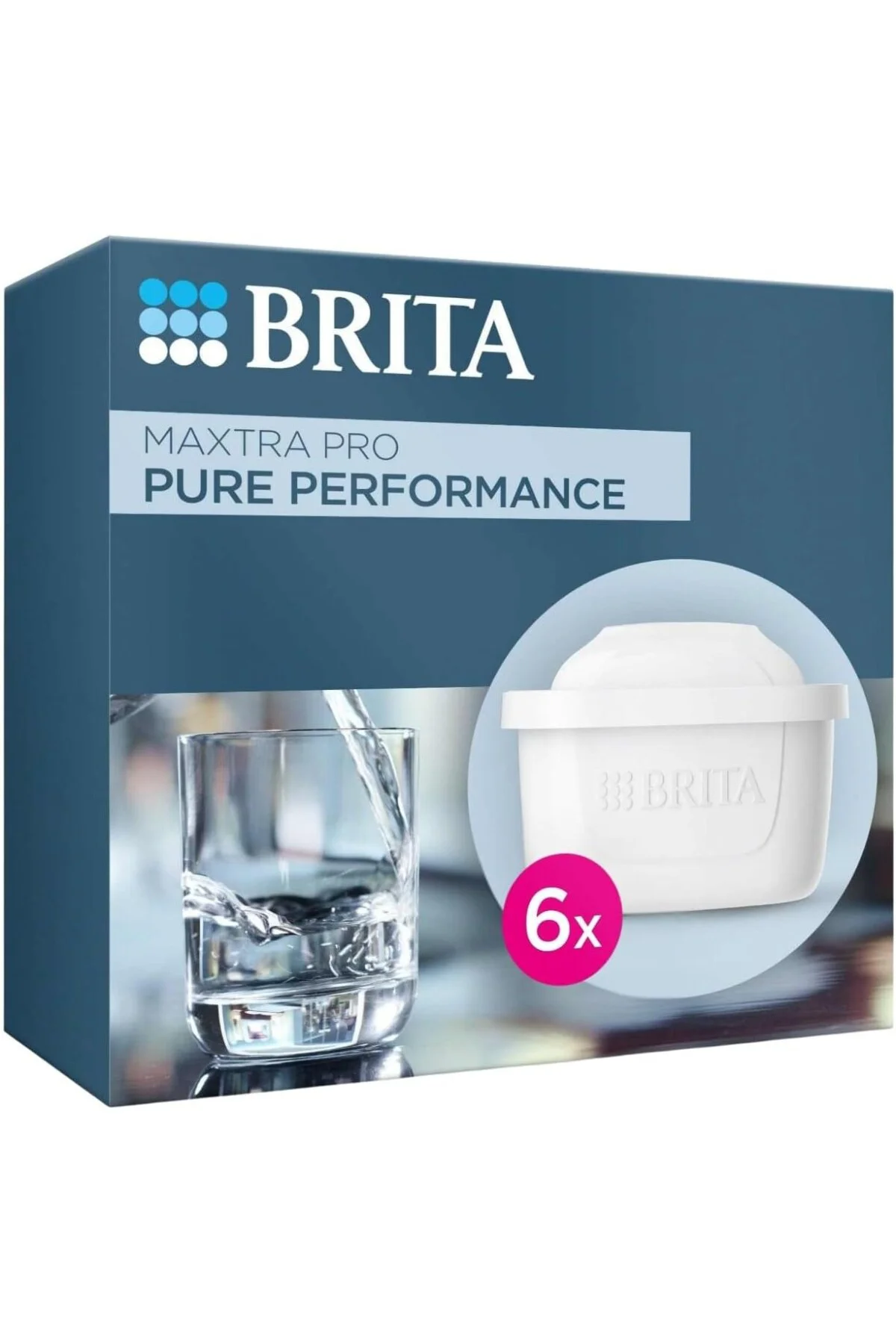 MAXTRA PRO Pure Yedek Su Arıtma Filtresi, 6’lı