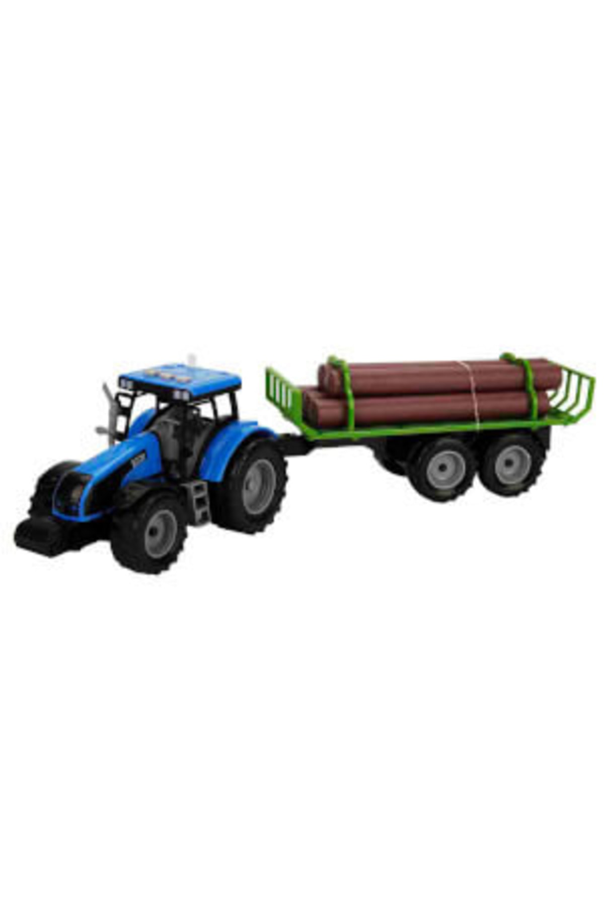 Barbie Maxx Wheels Sesli Ve İşıklı Römorklu Traktör 44 Cm. (Mavi Odun Ta