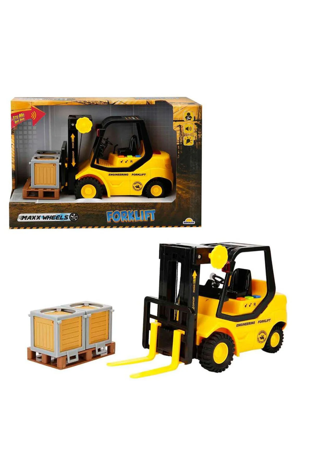 Maxx Wheels Sesli ve Işıklı Forklift 24 cm 1 Adet Fiyatıdır