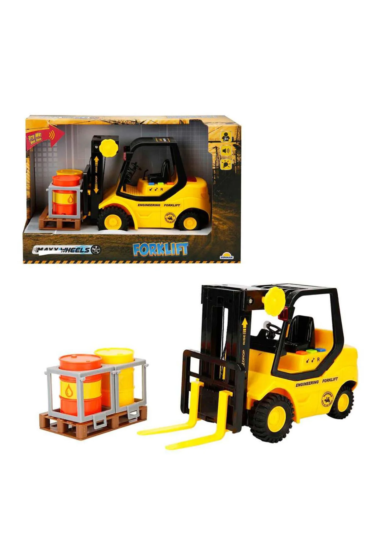 Maxx Wheels Sesli ve Işıklı Forklift 24 cm 1 Adet Fiyatıdır