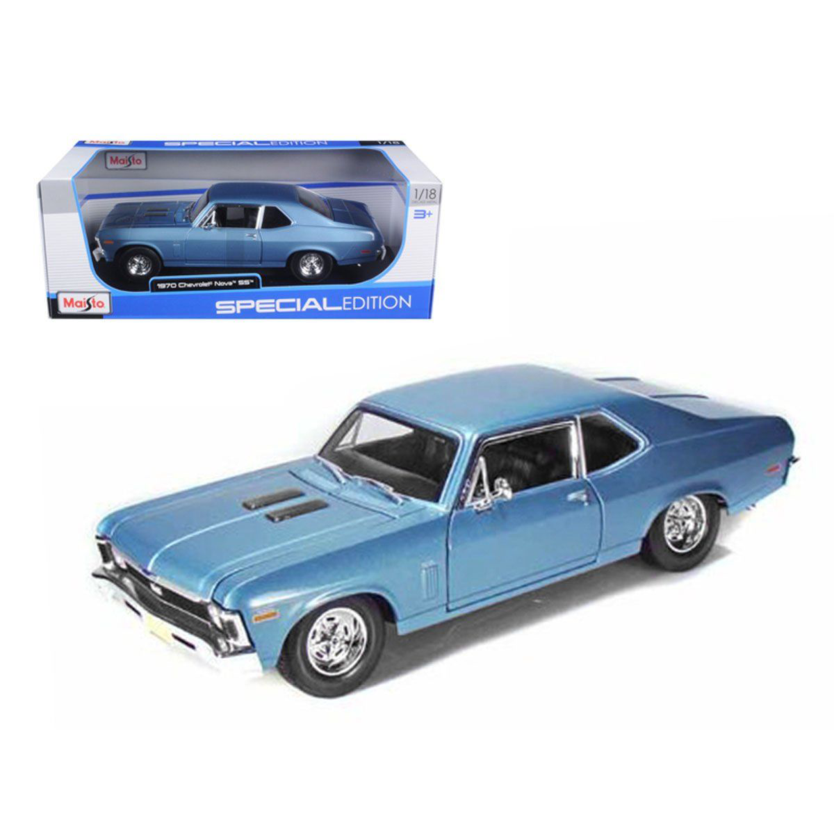 MAY 31262 1:24 Maisto Chevrolet Nova Ss 1970 Model Araba -Necotoy