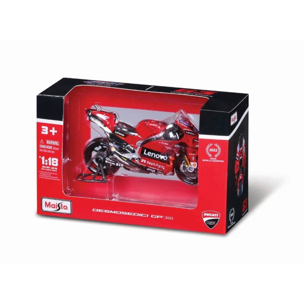 MAY 36361 Ducati Desmosedici GP 2022 1:18 -Necotoys MAY 36361 Ducati Desmosedici GP 2022 1:18 -Necotoys