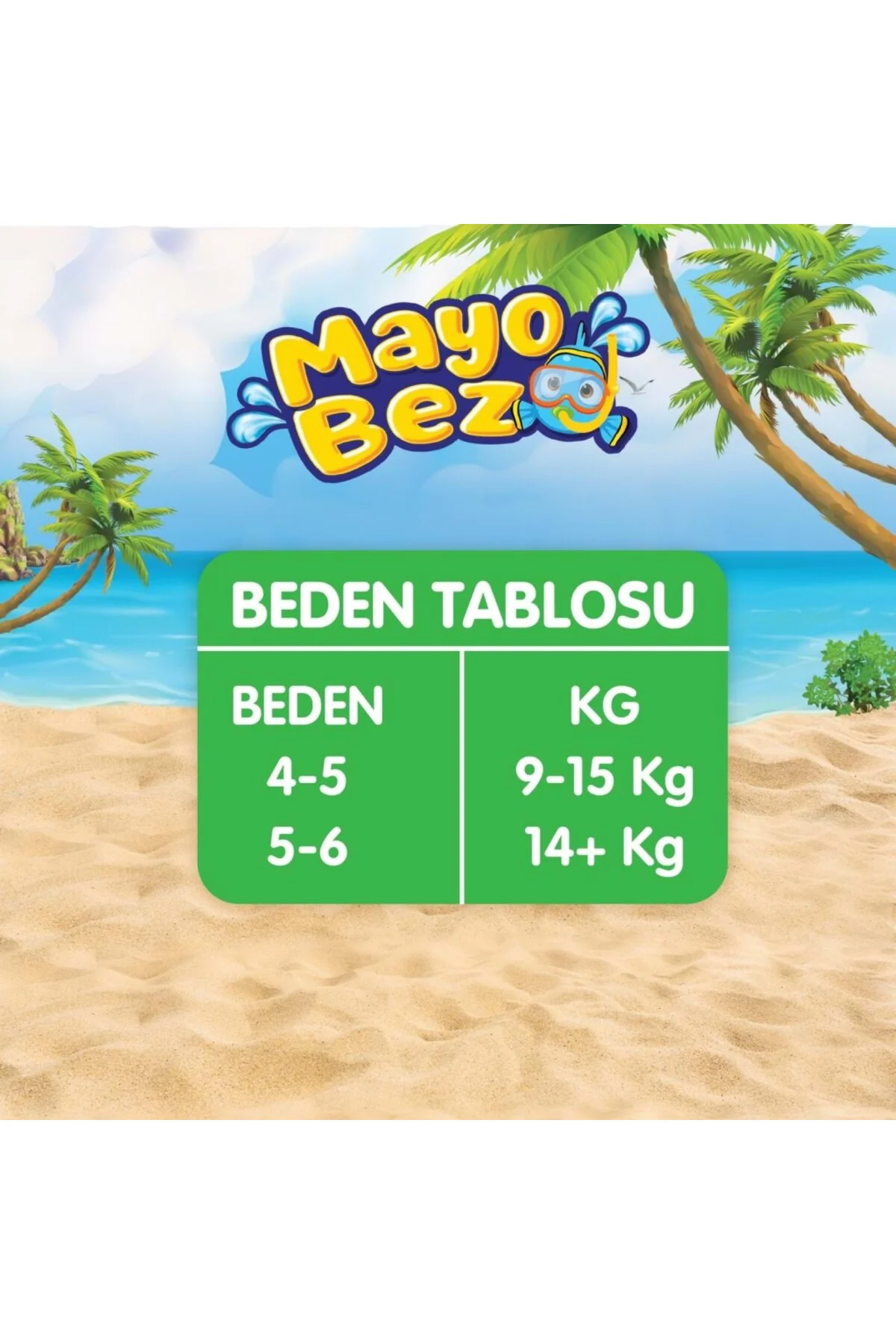 Mayo Bez 4-5 Beden 9-15 Kg 11 Adet