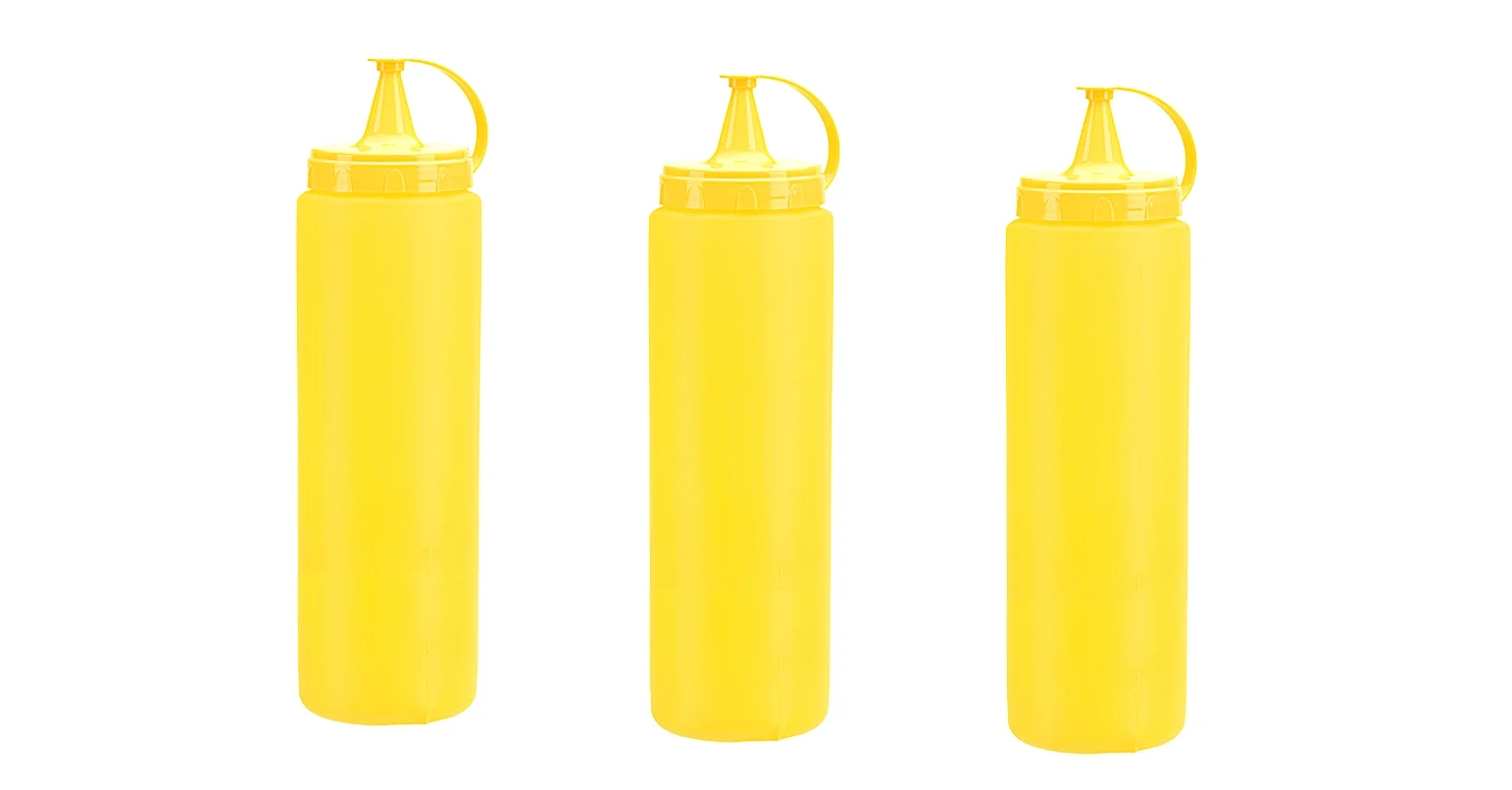 Mayonez Sos Şişesi - 1000ml Dev Boy Sarı 3 Adet Mayonez Sos Şişesi - 1000ml Dev Boy Sarı 3 Adet