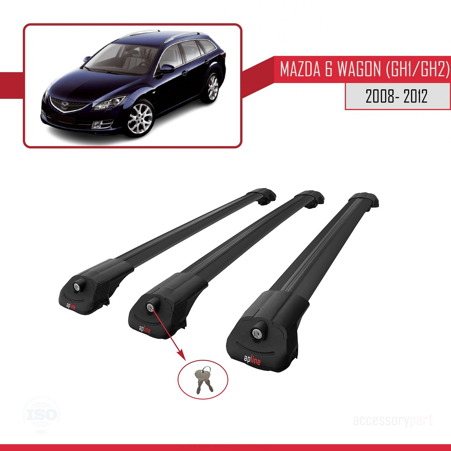 Mazda 6 Wagon (GH1/GH2) 2008-2012 Arası ile uyumlu ACE-1 Ara Atkı