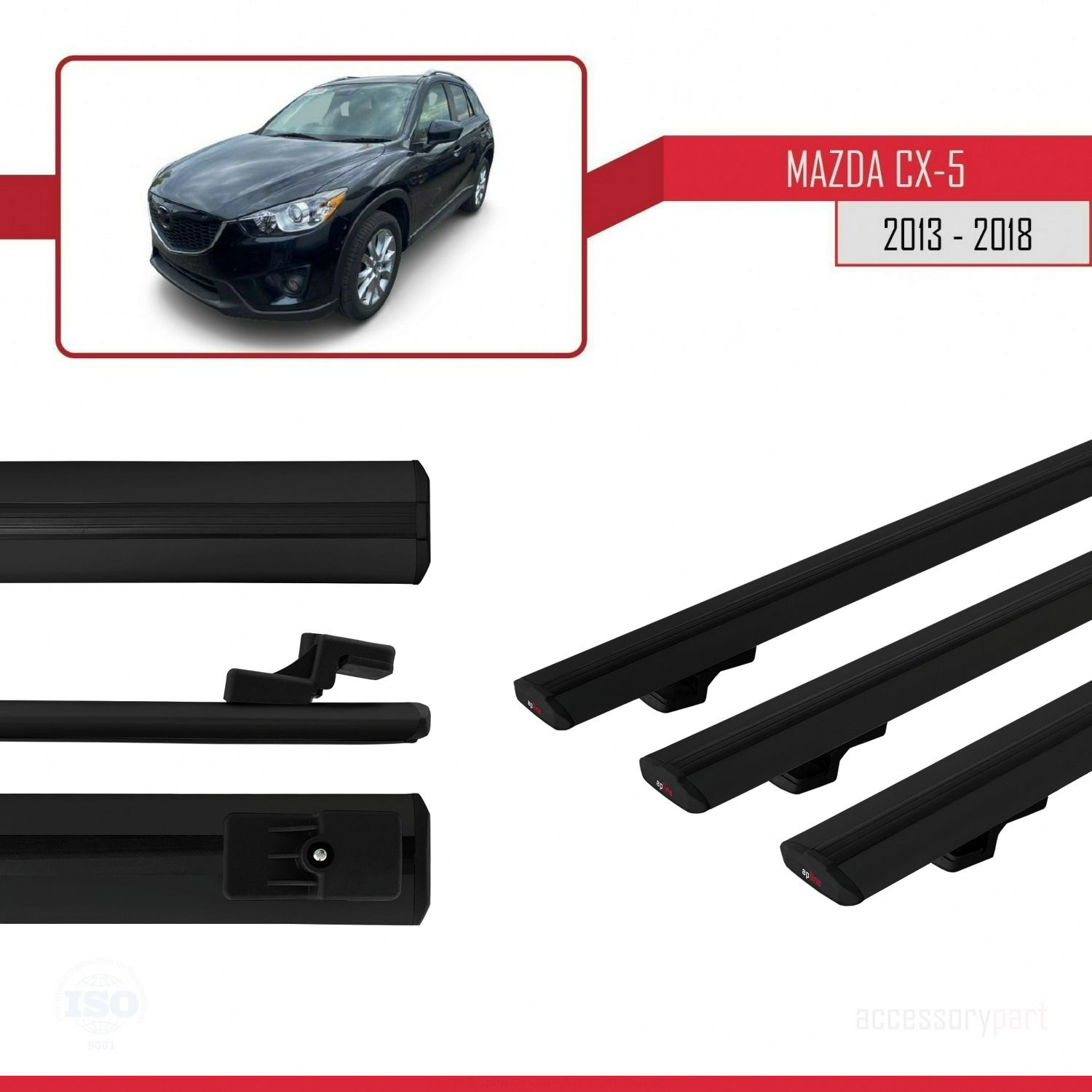 Mazda CX-5 2013-2018 Arası ile uyumlu Basic Model Ara Atkı Tavan 