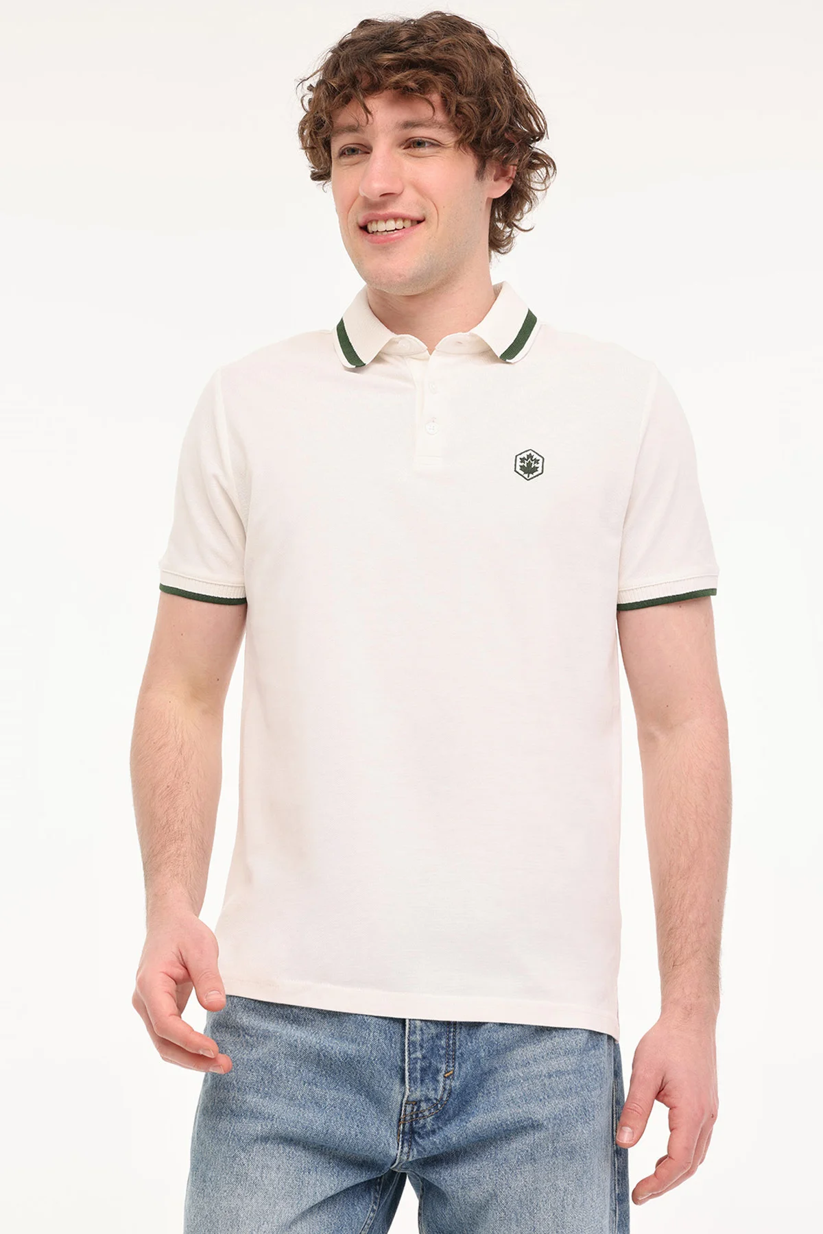 MB BTS203 POLO TSH 5FX Beyaz Erkek Kısa Kol T-Shirt