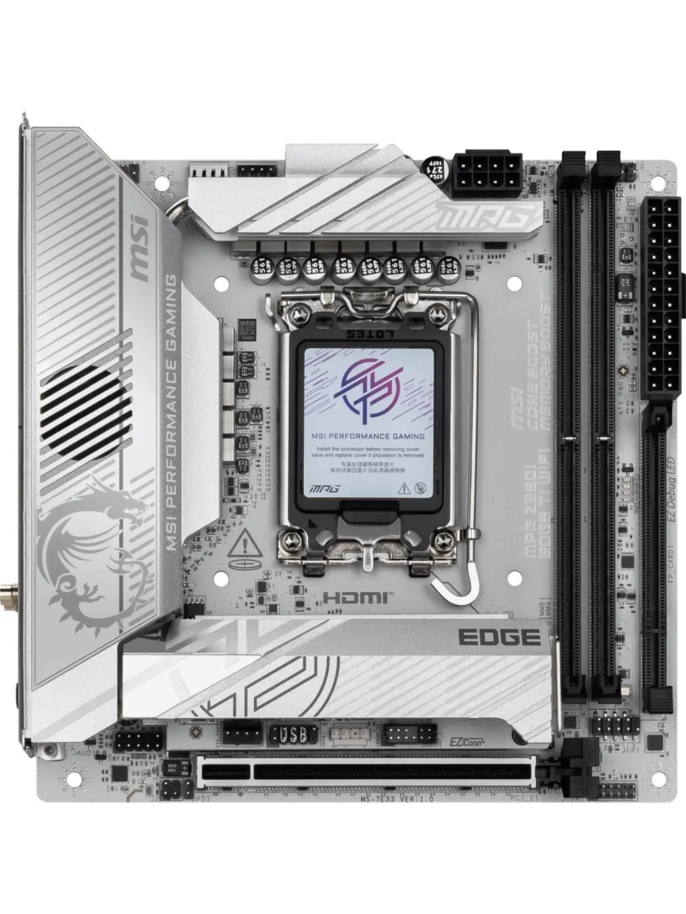 MB MPG Z890I EDGE TI WIFI SOKET 1851 DDR5 8600MHZ(OC) USB 20Gbps