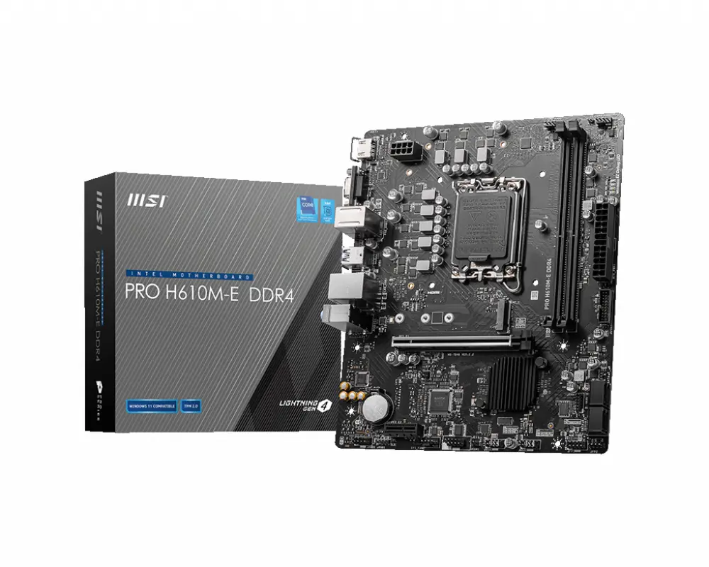 MB PRO H610M-E DDR4 SOKET 1700 DDR4 3200 (OC) HDMI VGA M.2 USB3.2