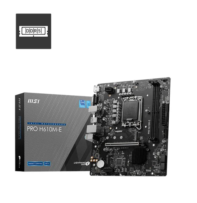 MB PRO H610M-E SOKET 1700 DDR5 5600MHZ(OC) HDMI VGA M.2 USB3.2 1x 1G LAN mATX Fiyatı, Yorumları ve Özellikleri