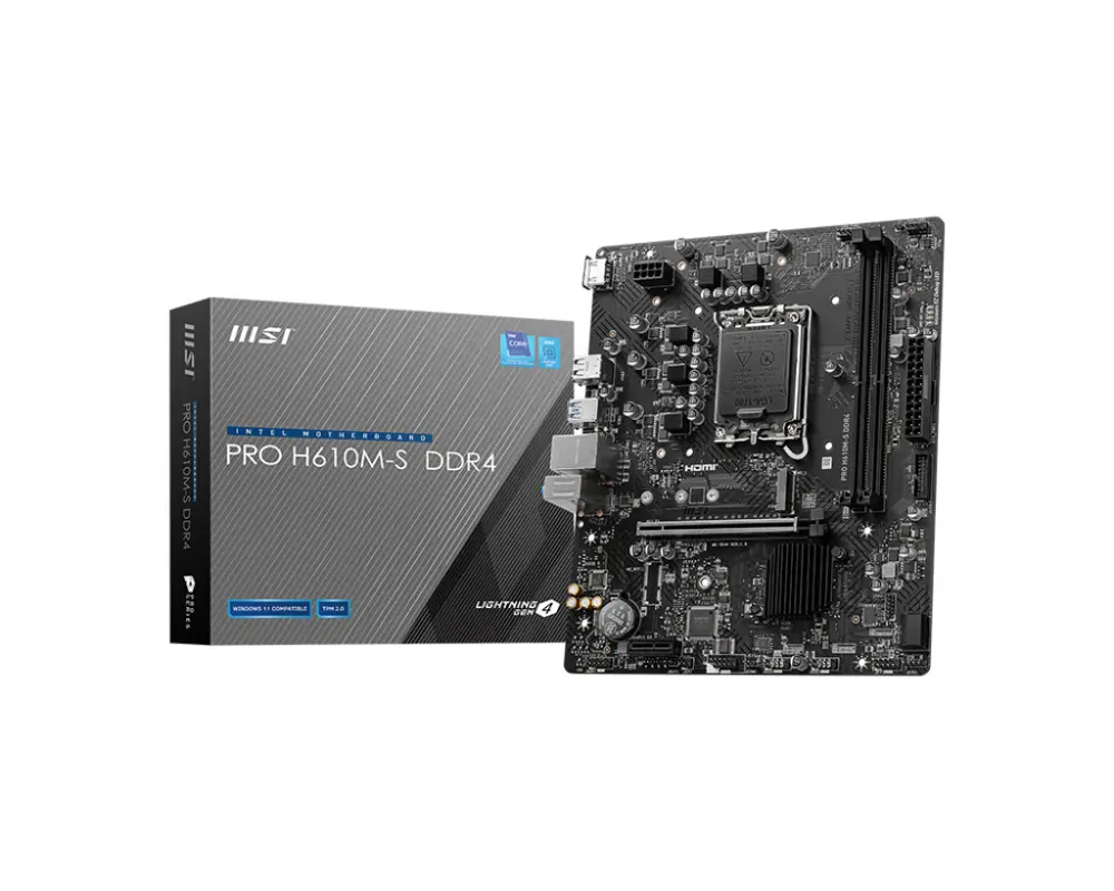MB PRO H610M-S DDR4 SOKET 1700 DDR4 3200(OC) HDMI  M.2 USB3.2 1x