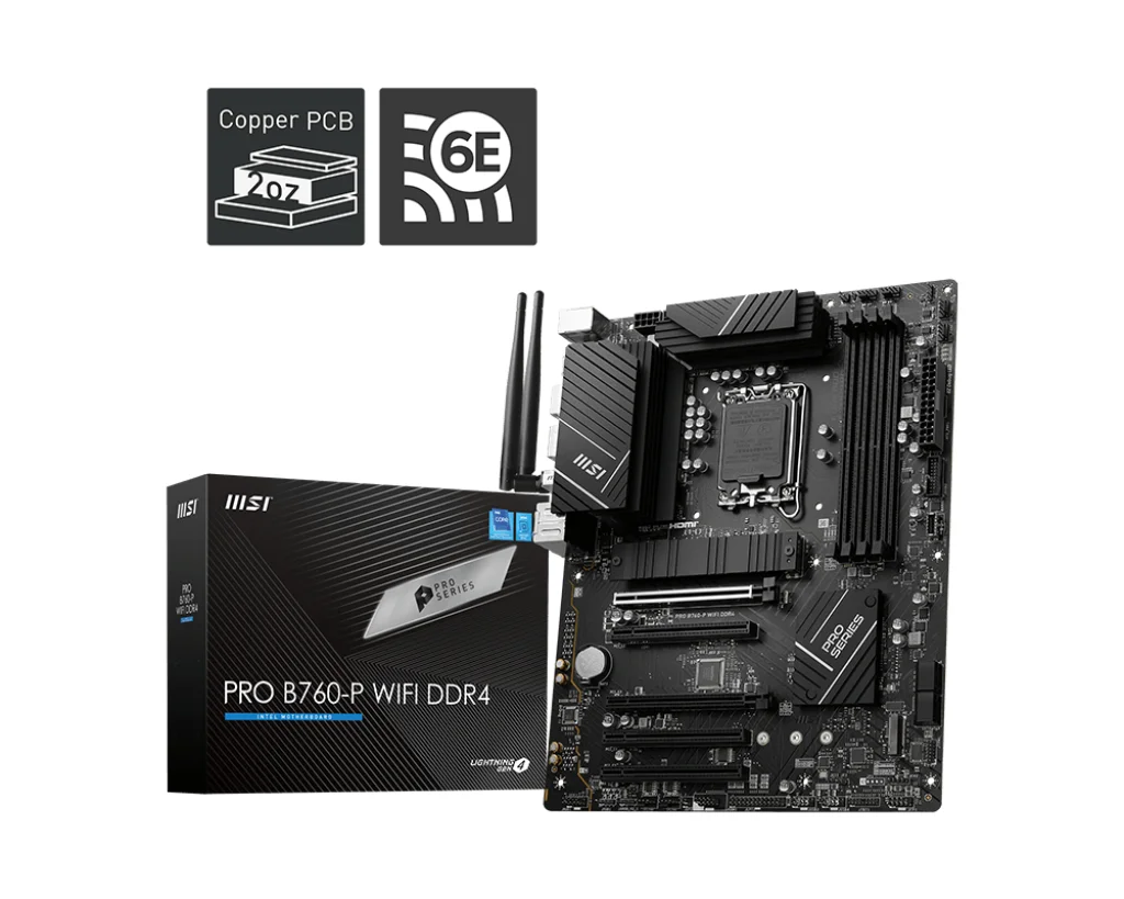 MB PRO PRO B760-P WIFI DDR4 SOKET 1700 DDR4 5333MHZ (OC) PCI-E Gen4 3X M.2 USB3.2 DP HDMI 1x2.5G LAN WI-FI 6E ATX Fiyatı, Yorumları ve Özellikleri