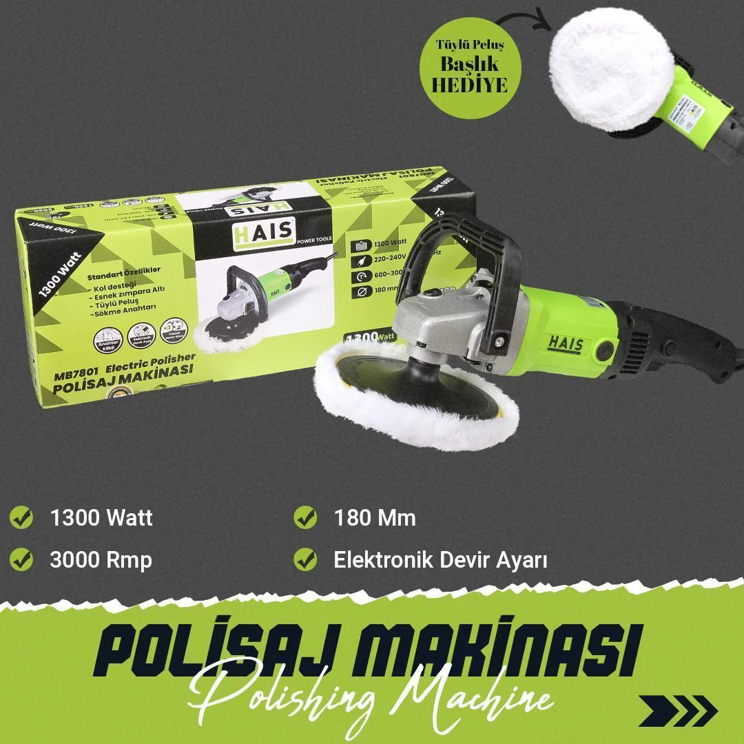 MB7801   Hais Polisaj Makinesi 1300W
