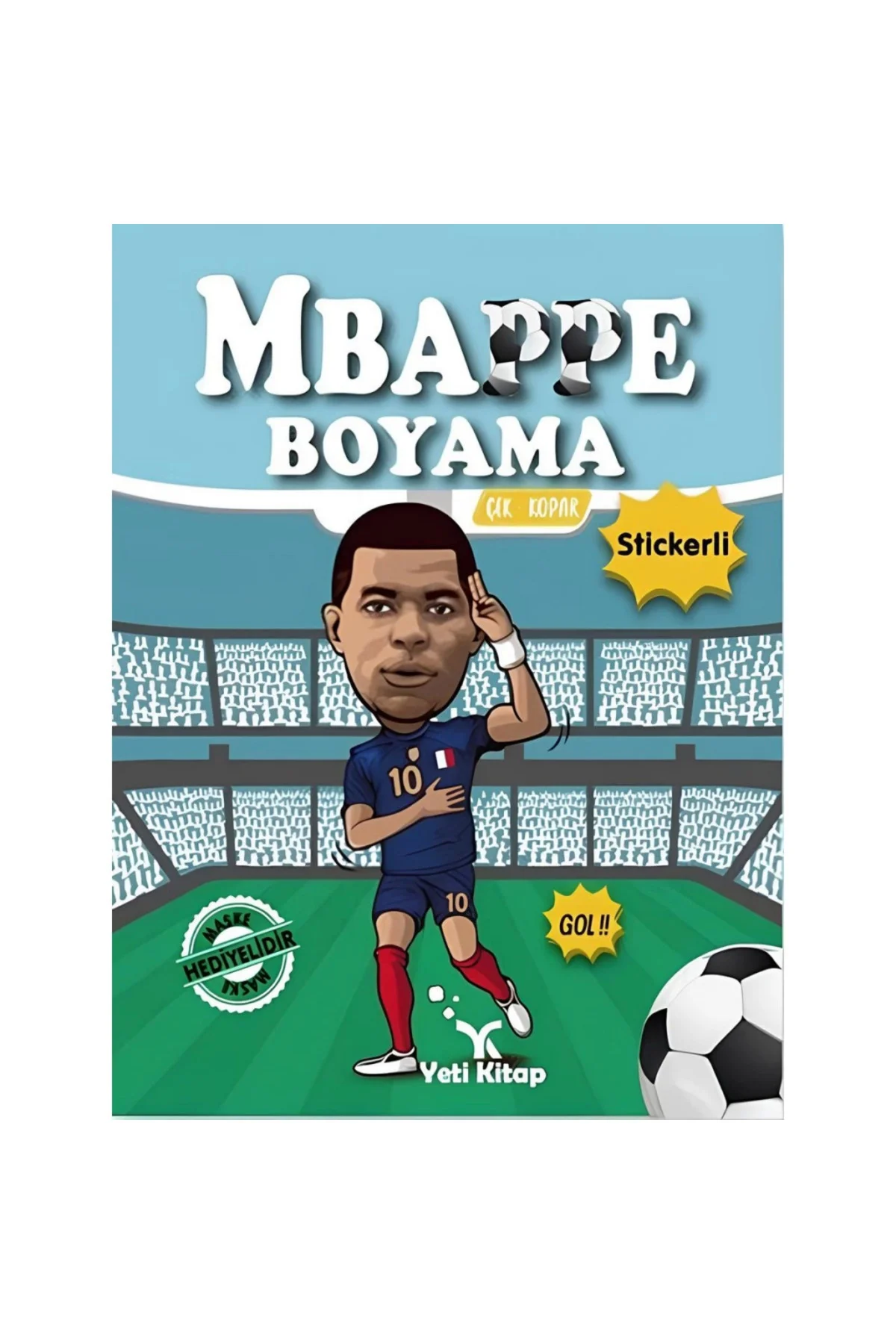 MBappe Çıkartmalı Maskeli Boyama Kitabı