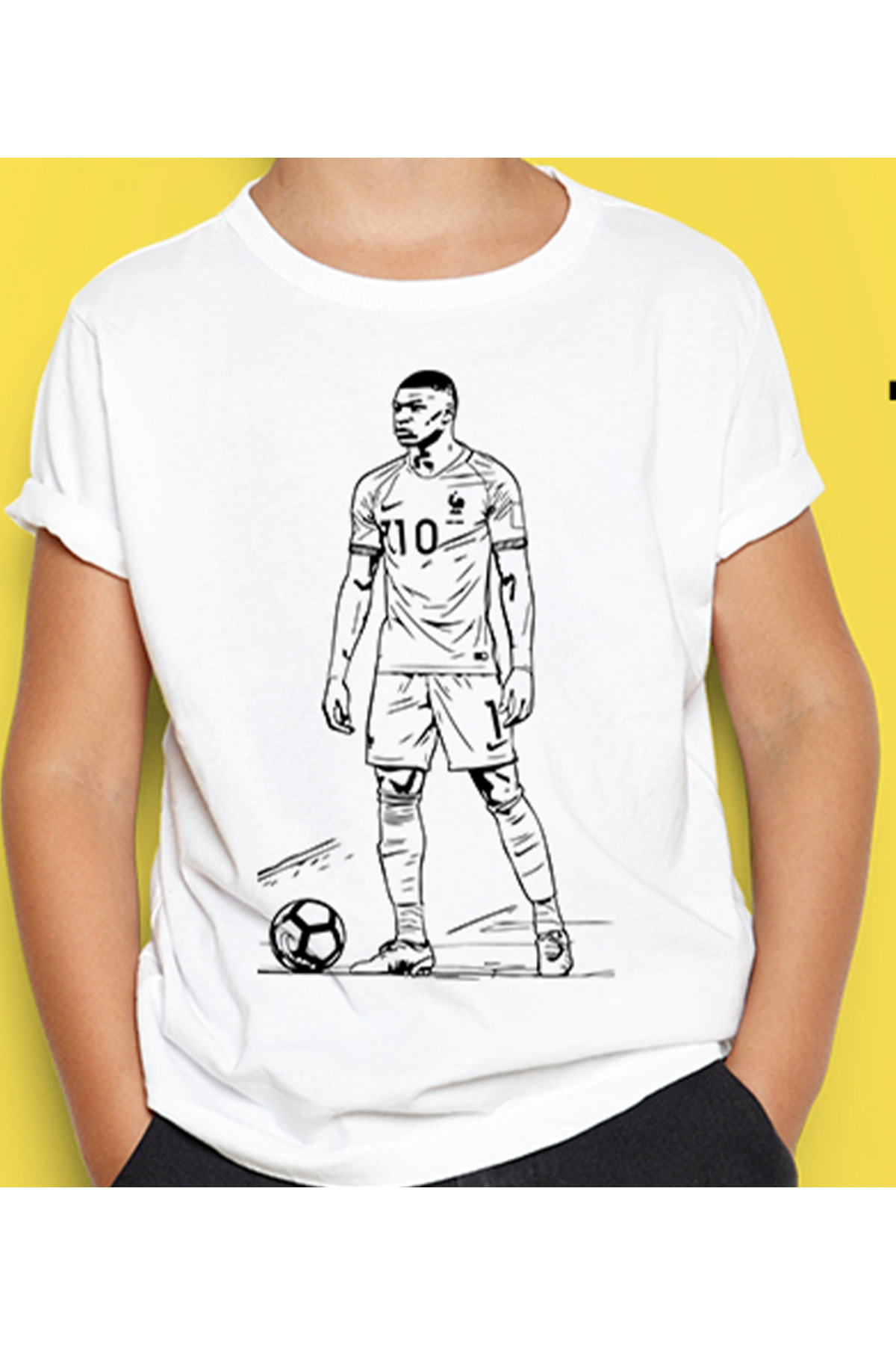 Mbappe Tişört Boyama Seti – Çocuk Full Set Fırçalı, Kreatif Elbis