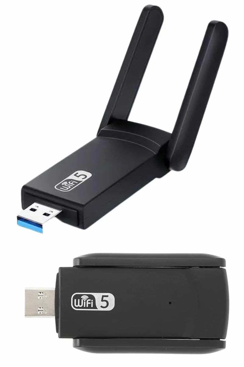 Mbps Wifi Alıcı Adaptörü - Çift Band Çift Antenli Kablosuz Wifi Kartı