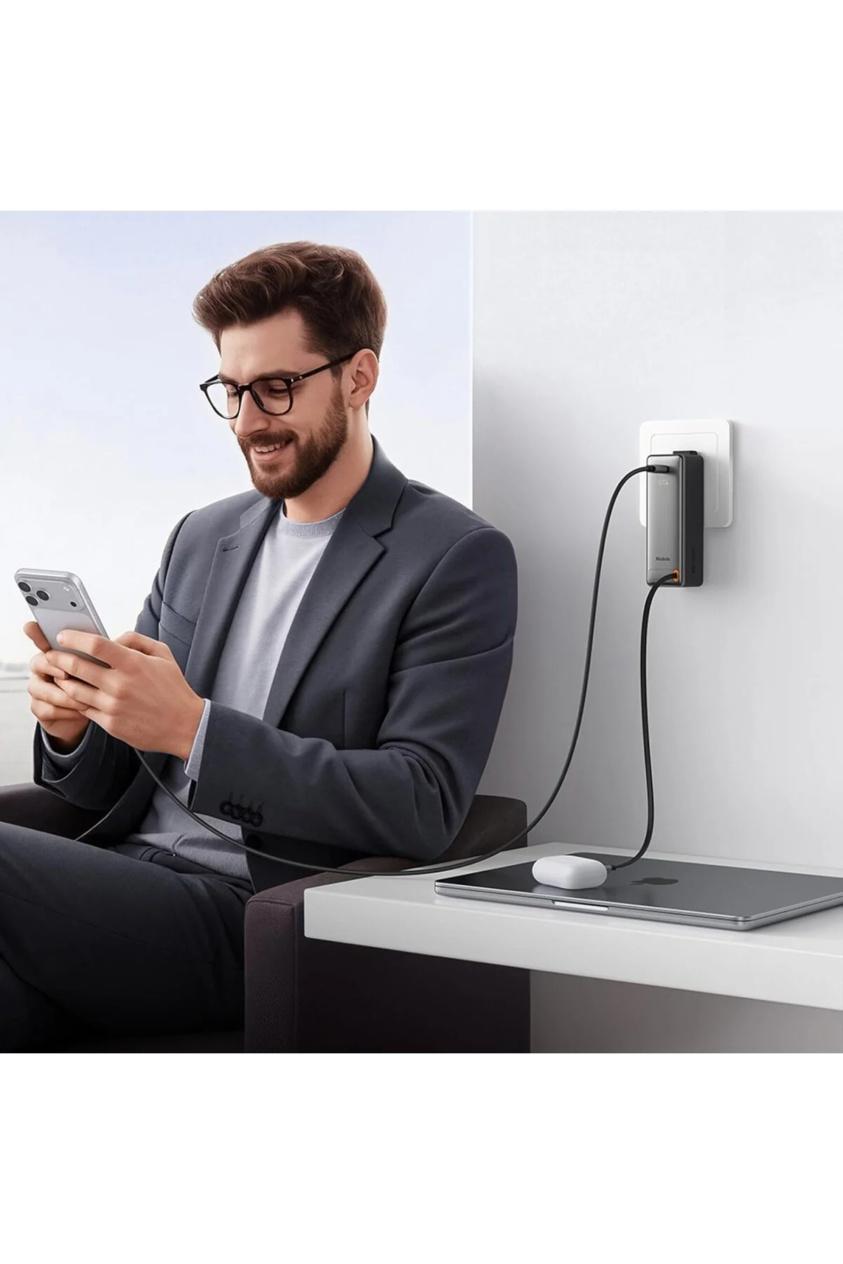 MC-3181 3 in 1 10000mAh 30W LED Ekranlı Powerbank ve Sarj Aleti (