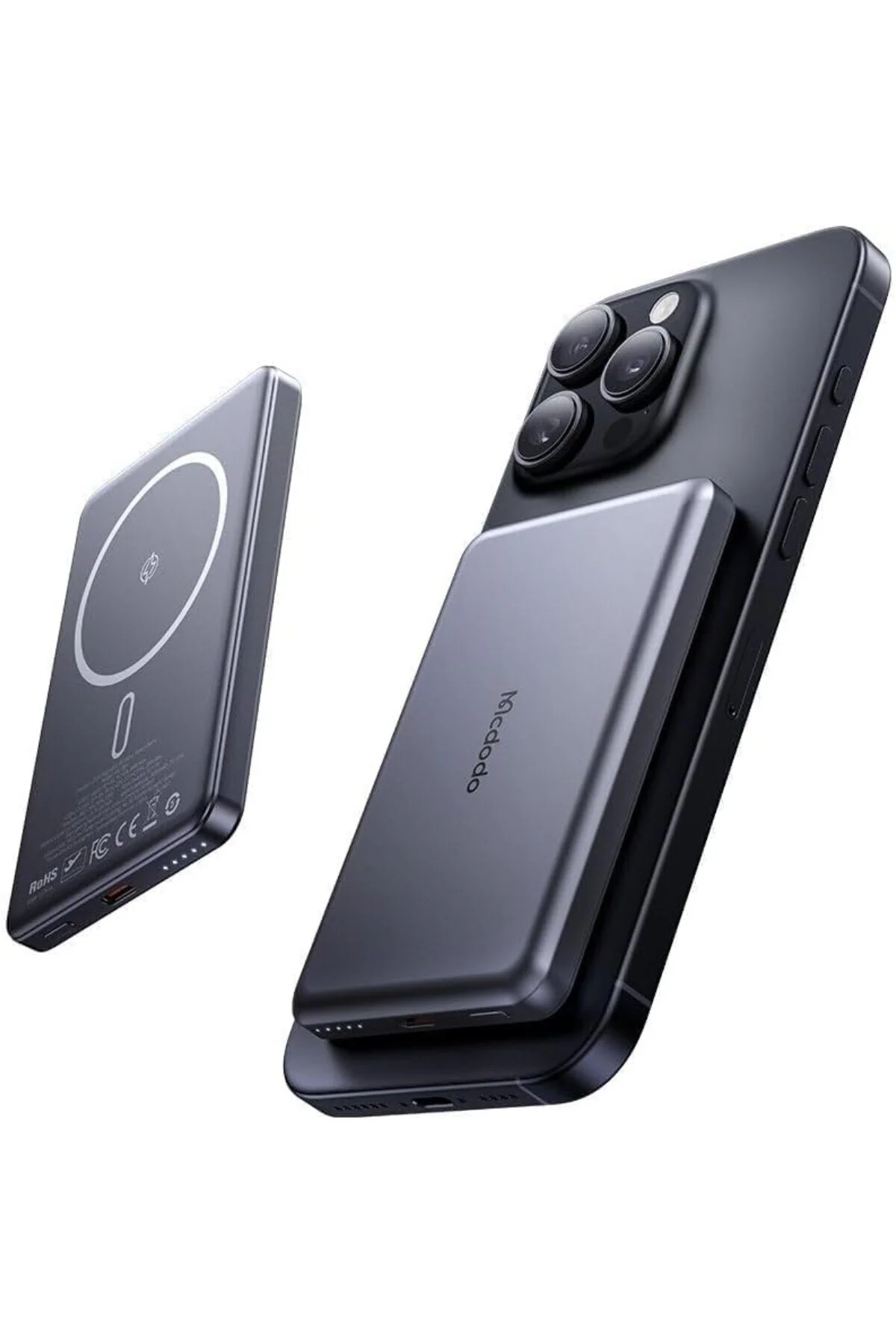 MC-4651 10000mAh 20W Metal Ultra İnce Manyetik Kablosuz Powerbank
