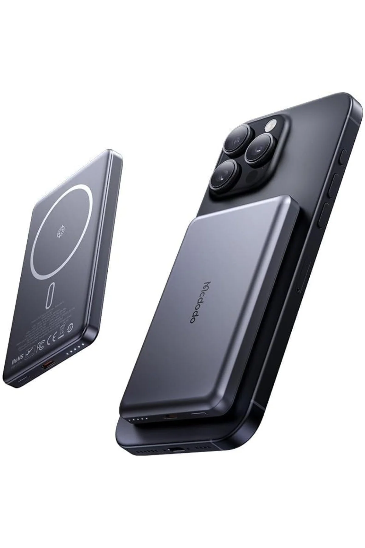 MC-4651 10000mAh 20W Metal Ultra İnce Manyetik Kablosuz Powerbank
