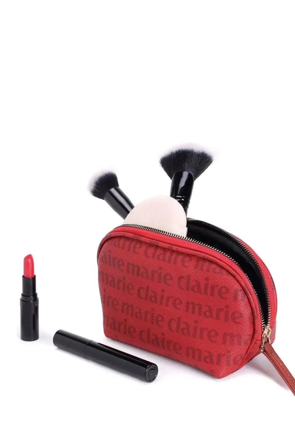 M.Claire Kırmızı Lüks Makyaj Çantası