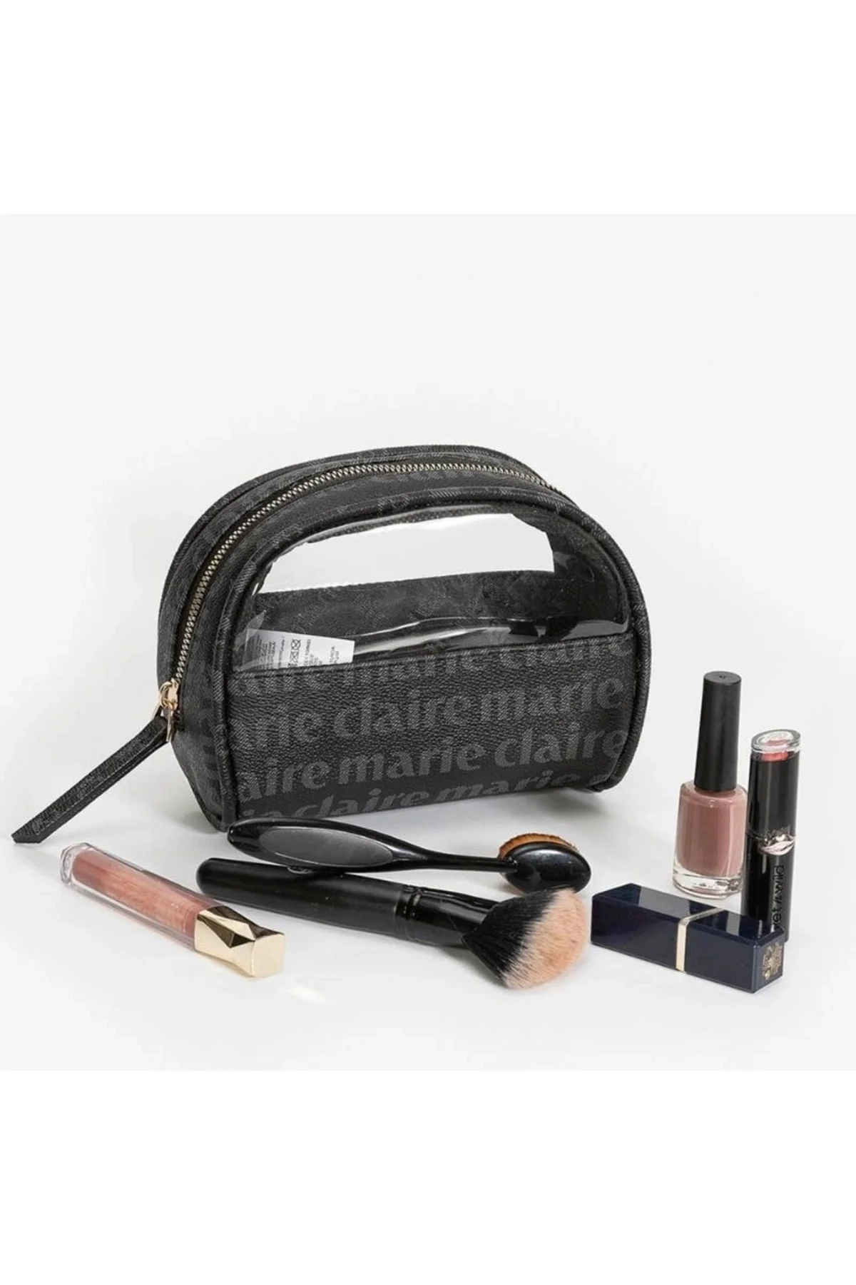 M.Claire Siyah Lüks Makyaj Çantası