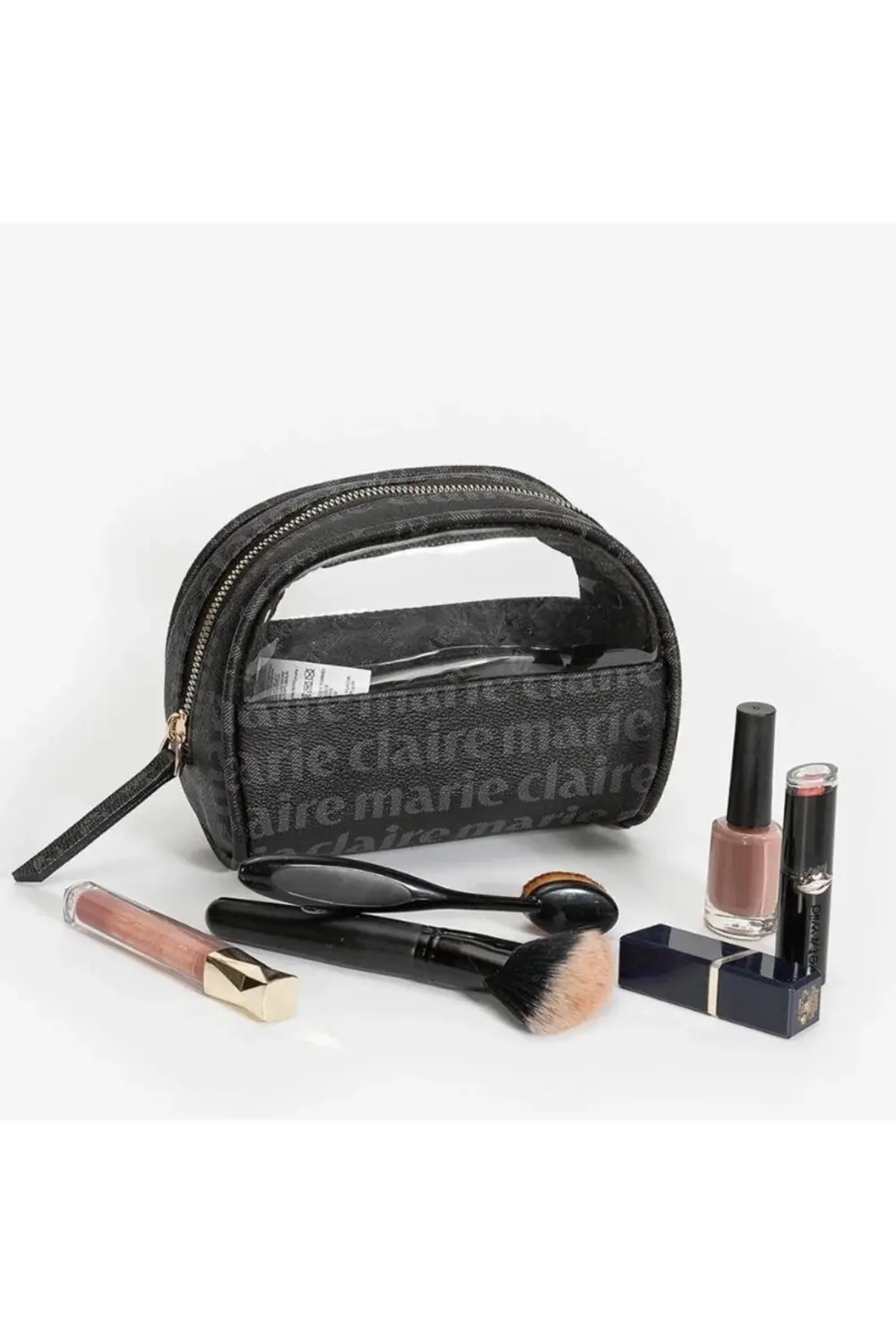 M.Claire Siyah Lüks Makyaj Çantası