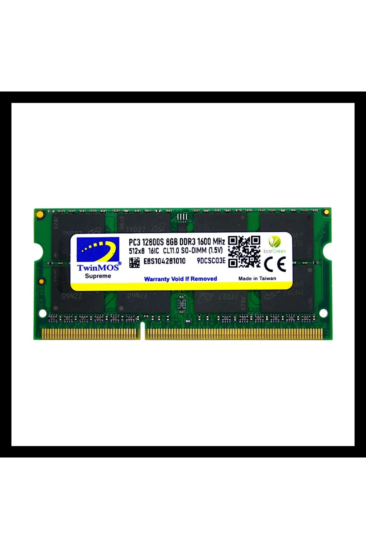 Mdd38gb1600n, 8gb, Ddr3, 1600mhz, 1.5v Notebook Ram