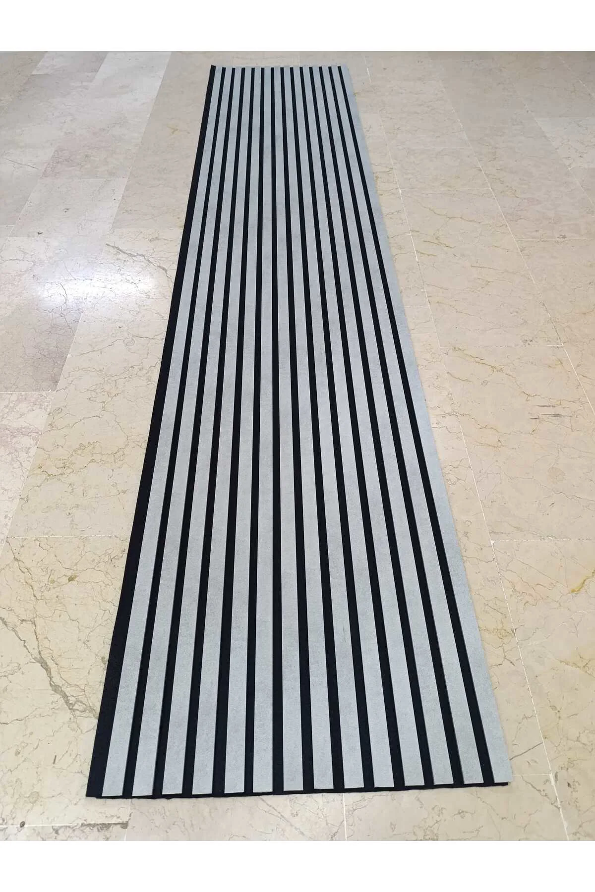 Mdf Ahşap Akustik Duvar Paneli 60x280 cm -Açık Taş Gri rengi