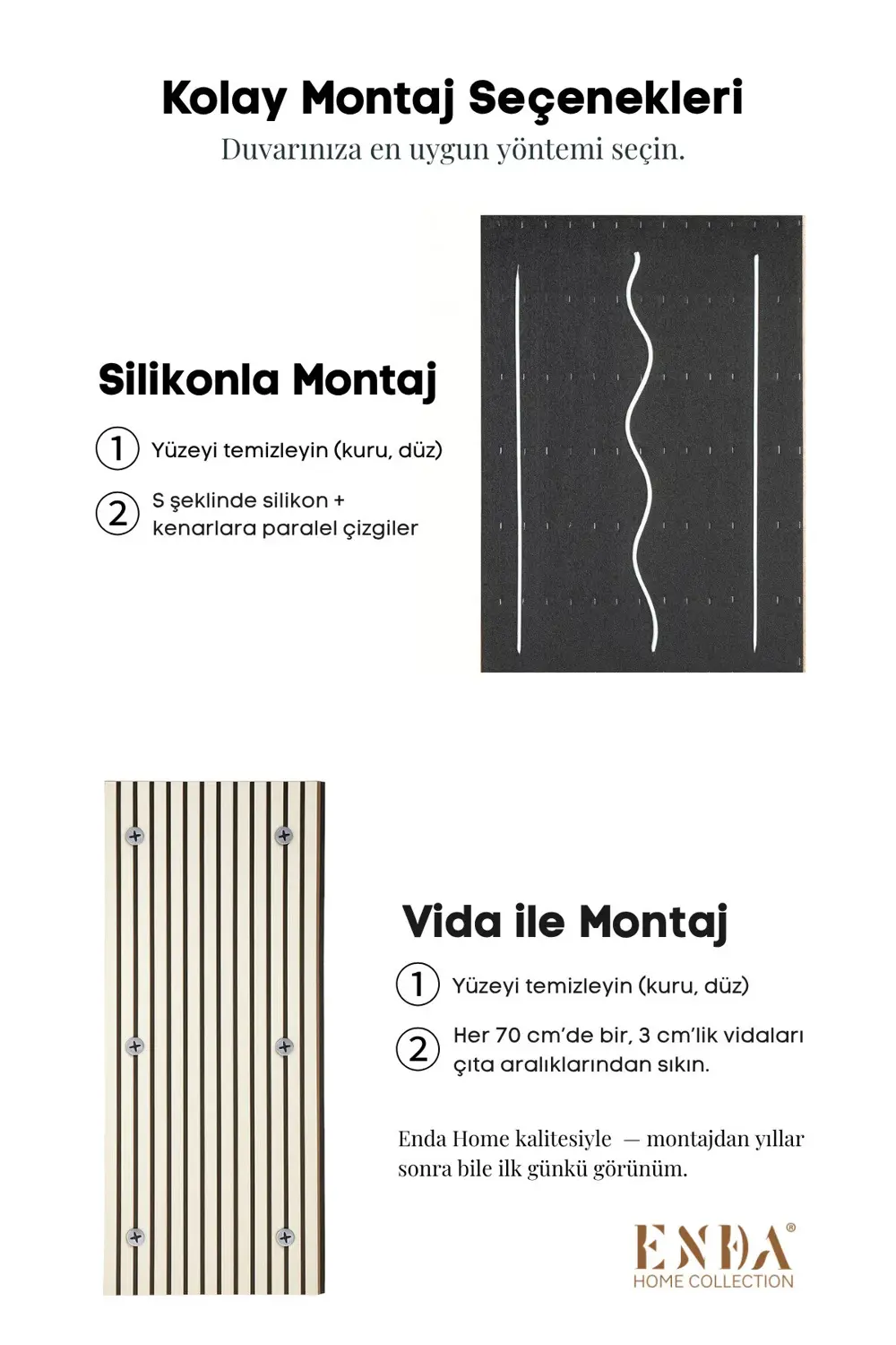 MDF Akustik Duvar Paneli 60×278 cm – 11 mm Kalınlık, Gerçek Keçel