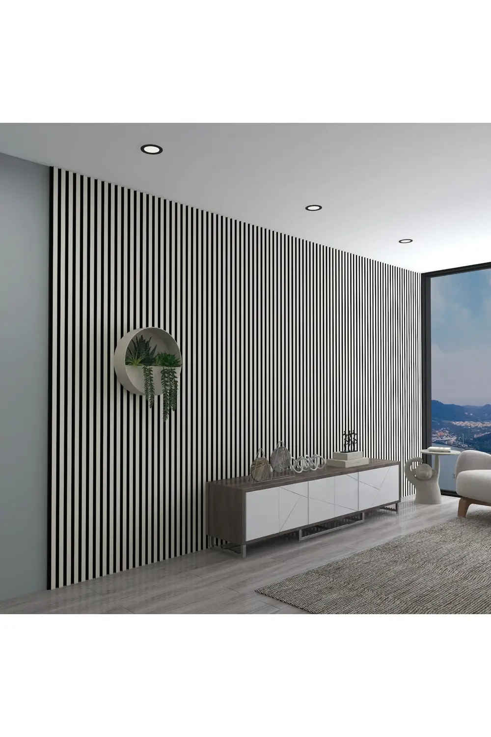 MDF Akustik Duvar Paneli 60×278 cm – 11 mm Kalınlık, Gerçek Keçel