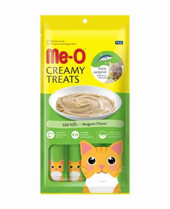 Me-O  Creamy Mavi Yüzgeçli Orkinoslu Balikli Kedi Ödül Mamasi 15 G