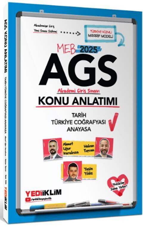 MEB AGS Tarih Türkiye Coğrafyası ve Anayasa Konu Anlatımı Yediikl