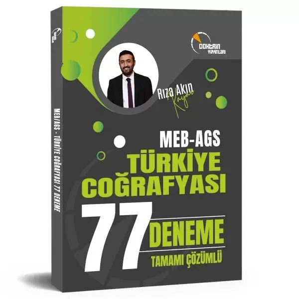 MEB-AGS Türkiye Coğrafyası 77 Deneme Çözümlü - Rıza Akın Kayar Doktrin Yayınları