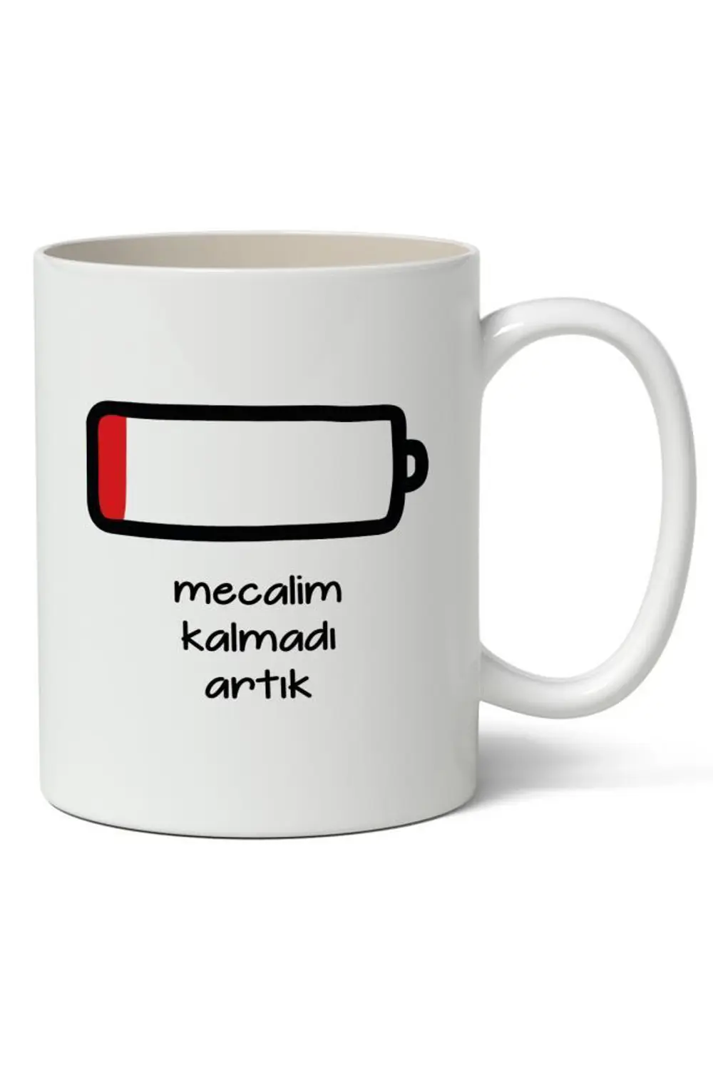 Mecalim Kalmadı Artık Baskılı Kupa Bardak Baskılı Kahve Kupa Bard