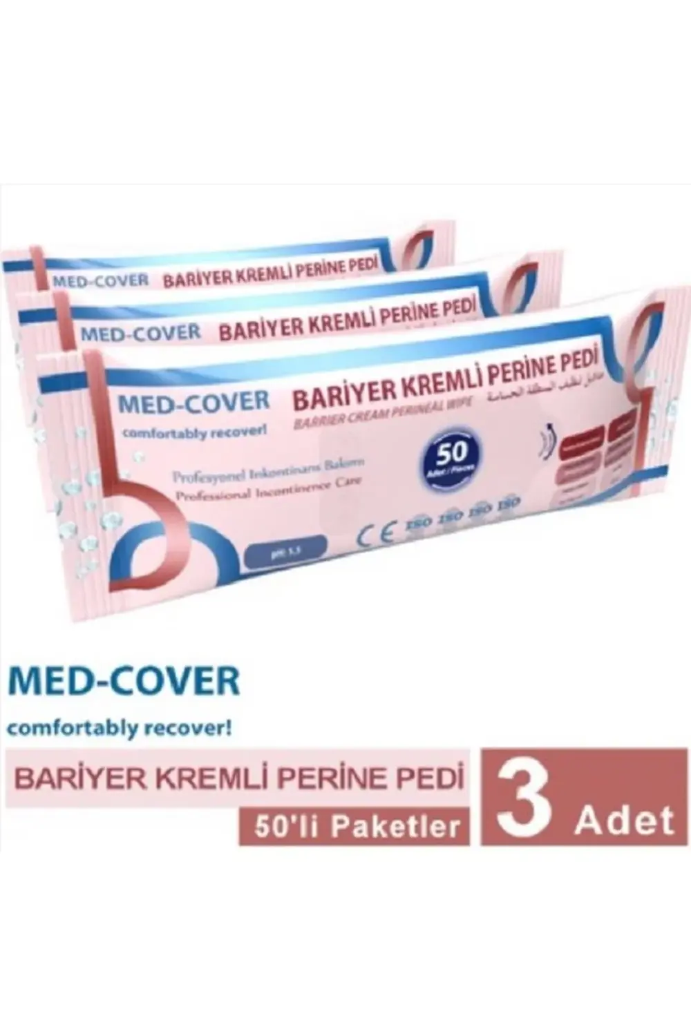 Med-cover Alkolsüz Bariyer Kremli Hasta Perine Ve Vücut Temizleme